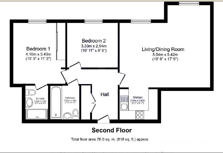 19 Jennings Court, Eden Road, Sevenoaks floorplan