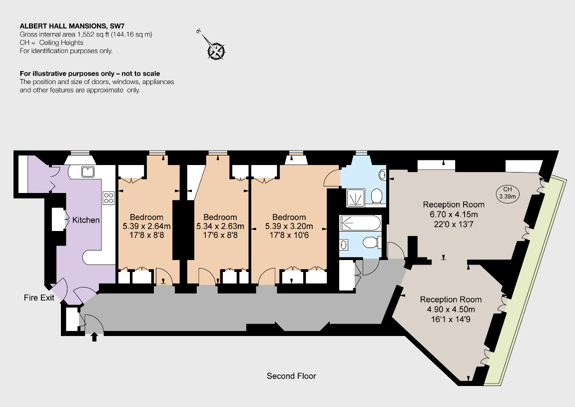 37, Albert Hall Mansions, London floorplan
