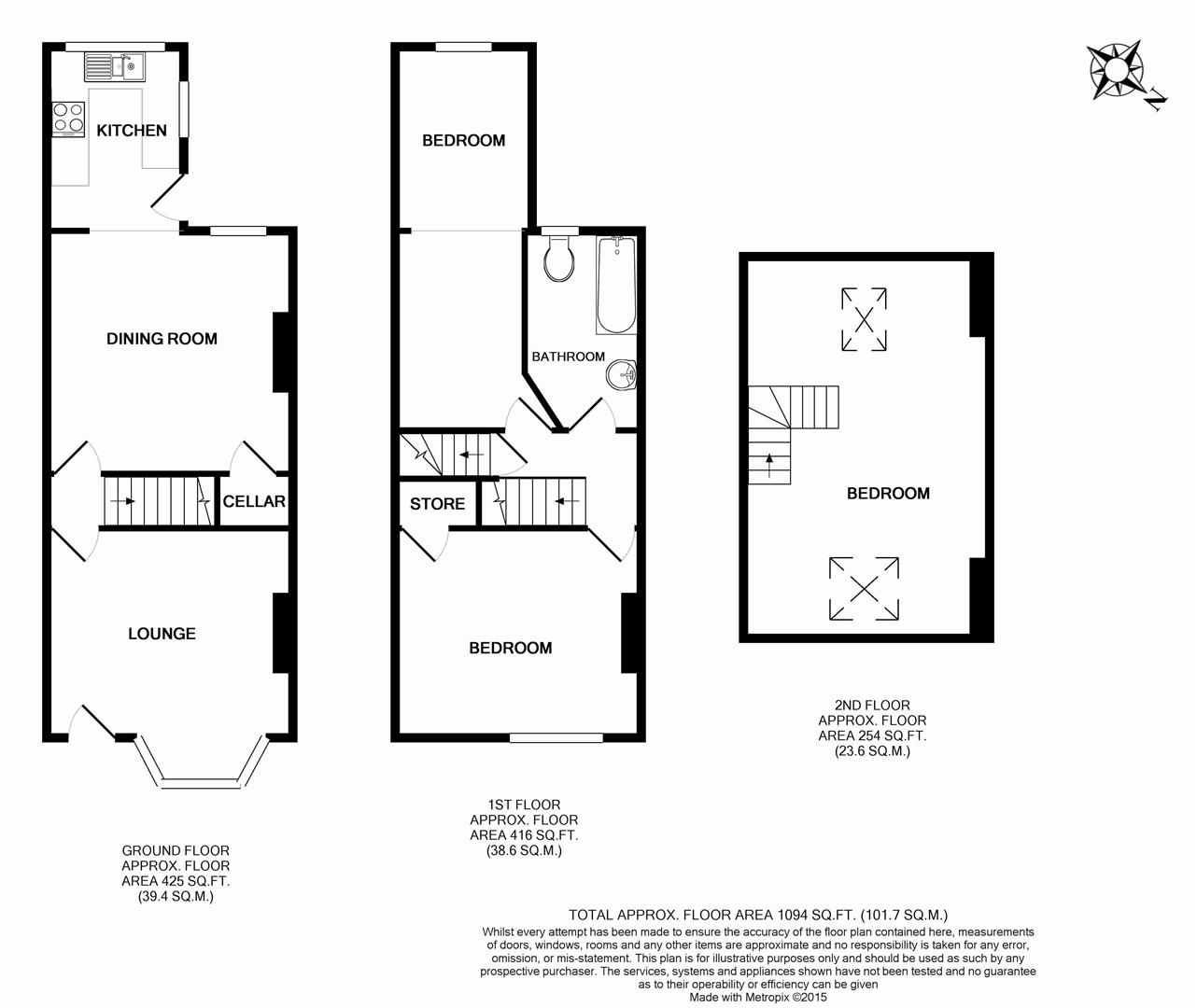 15, Brandreth Road, Sheffield floorplan