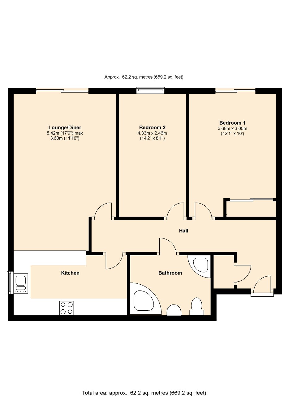 2 Bedrooms Flat for sale in Herons Reach Warrington Rd, Glazebury, Warrington, Cheshire WA3