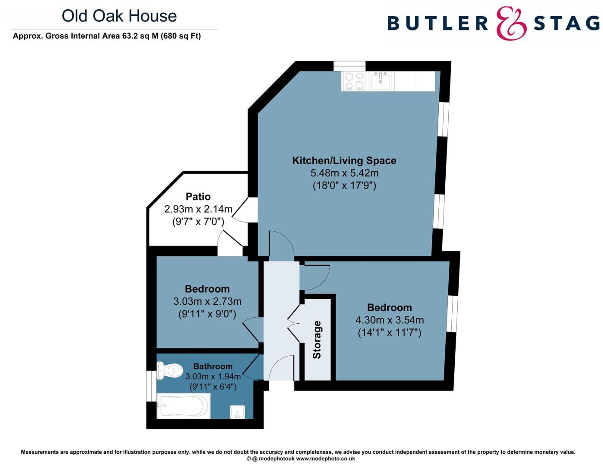 Flat 2, Old Oak House, Aldbourne Road, London, London floorplan