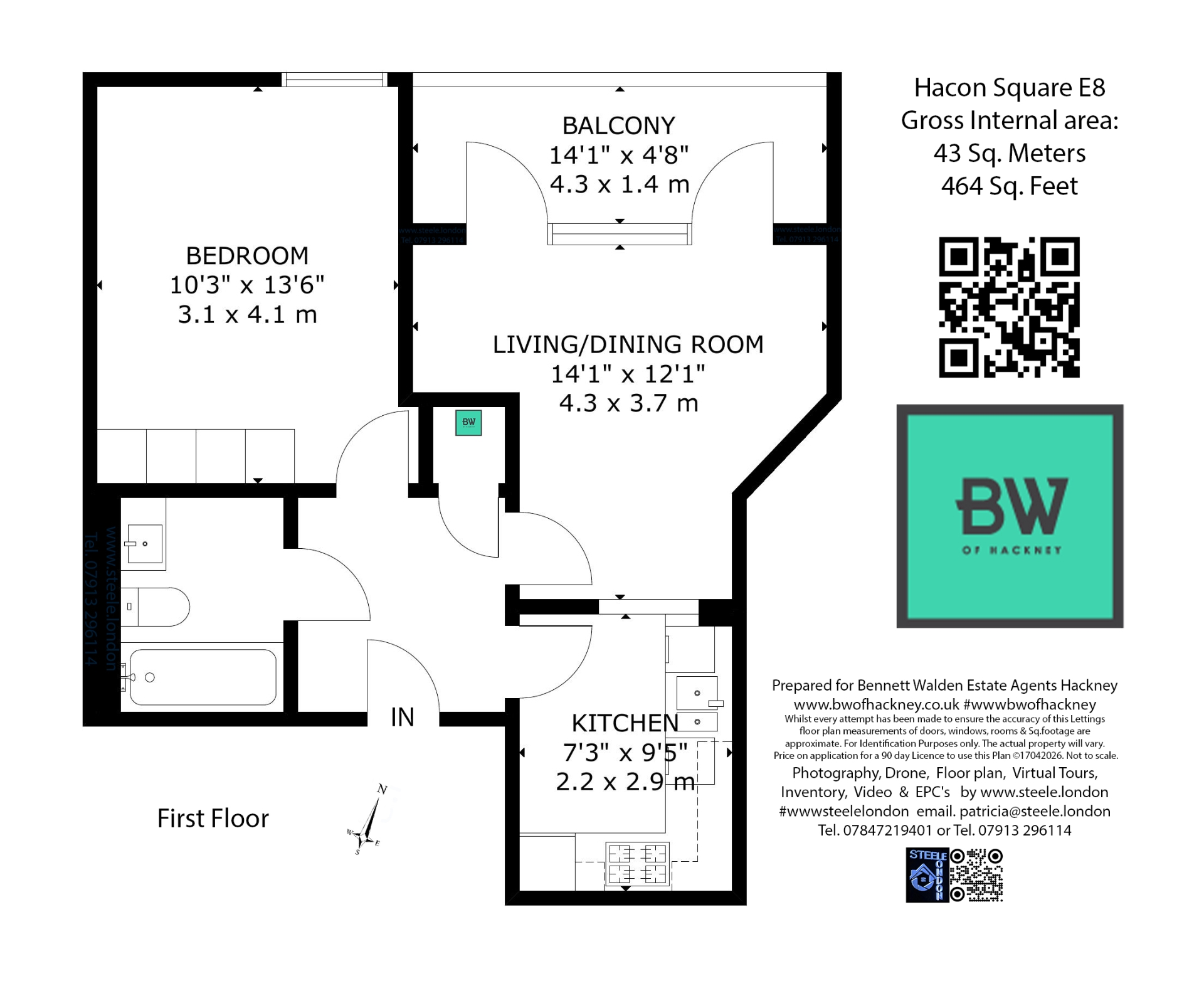 Flat 4 50 Hacon Square, Richmond Road, Greater London floorplan