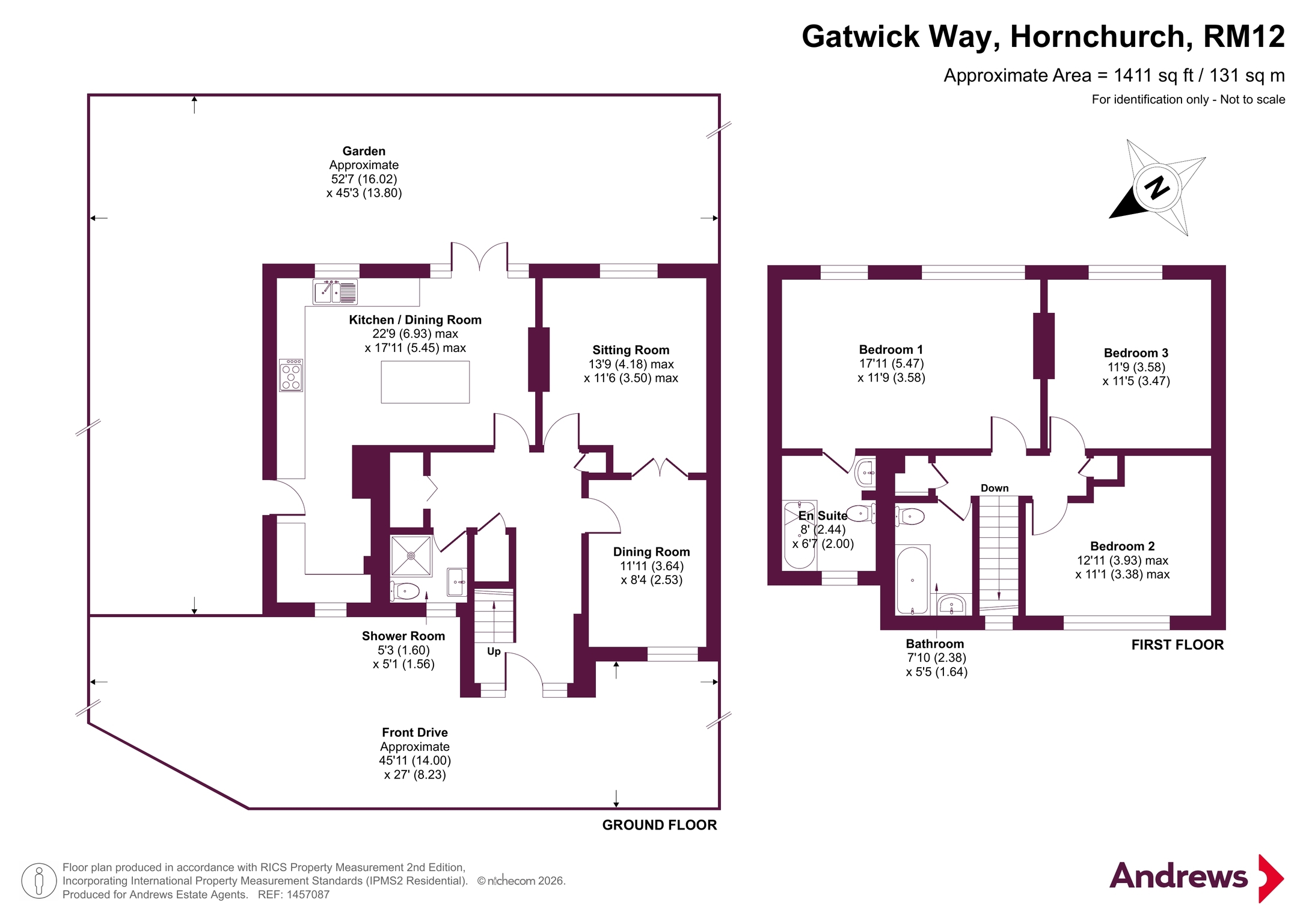2, Gatwick Way, Hornchurch floorplan