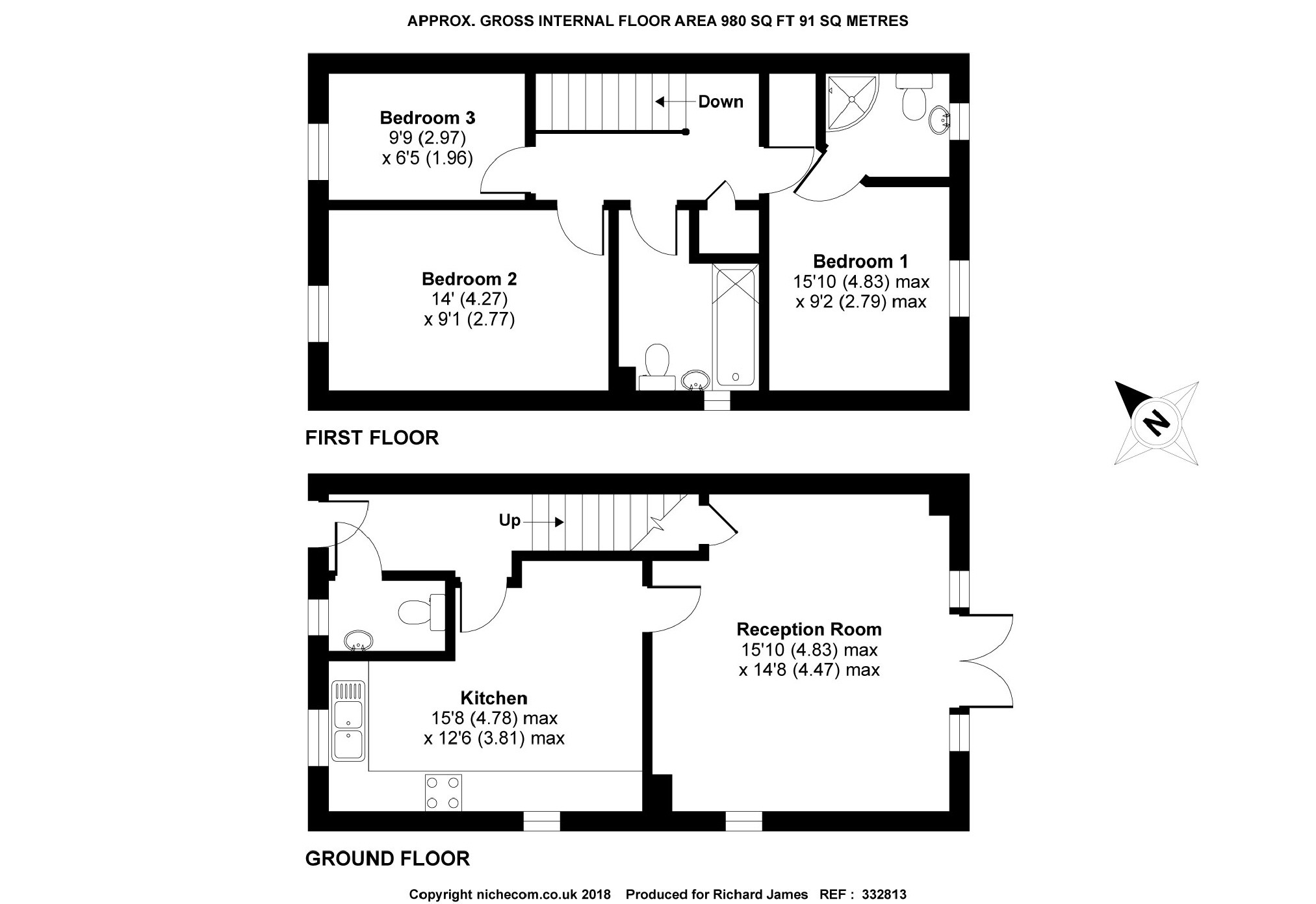 3 Bedrooms Terraced house for sale in Manor Rise, Slipper Lane, Chiseldon, Wiltshire SN4