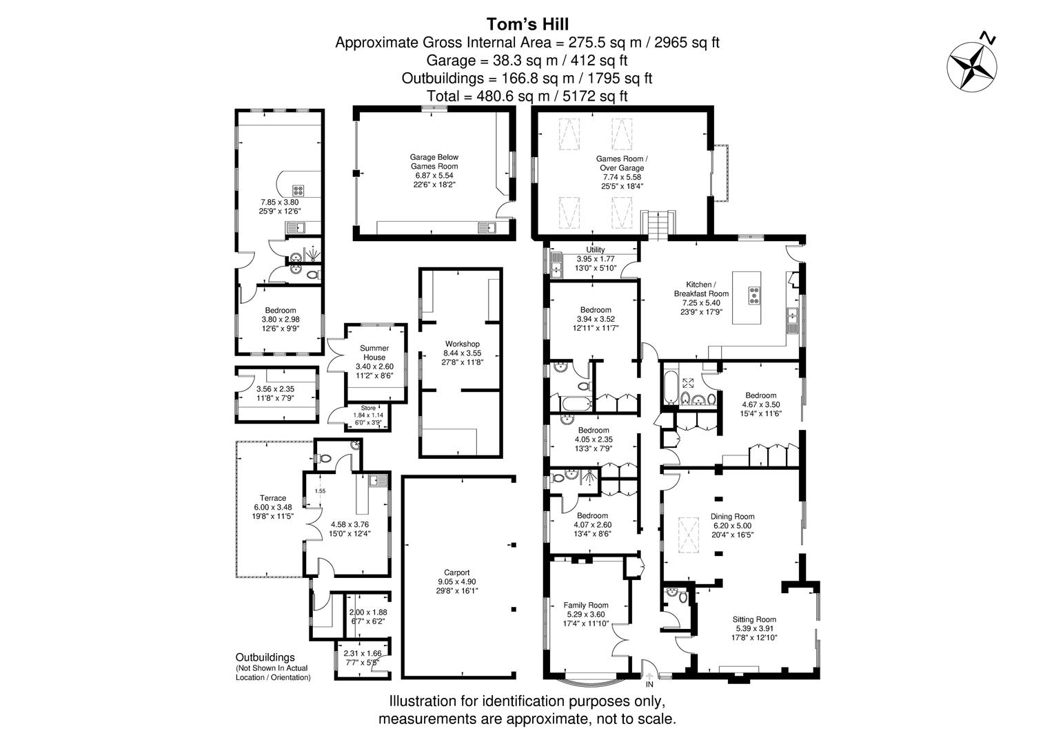 BYTHEWAY, TOMS HILL, CHANDLERS CROSS, SARRATT, floorplan
