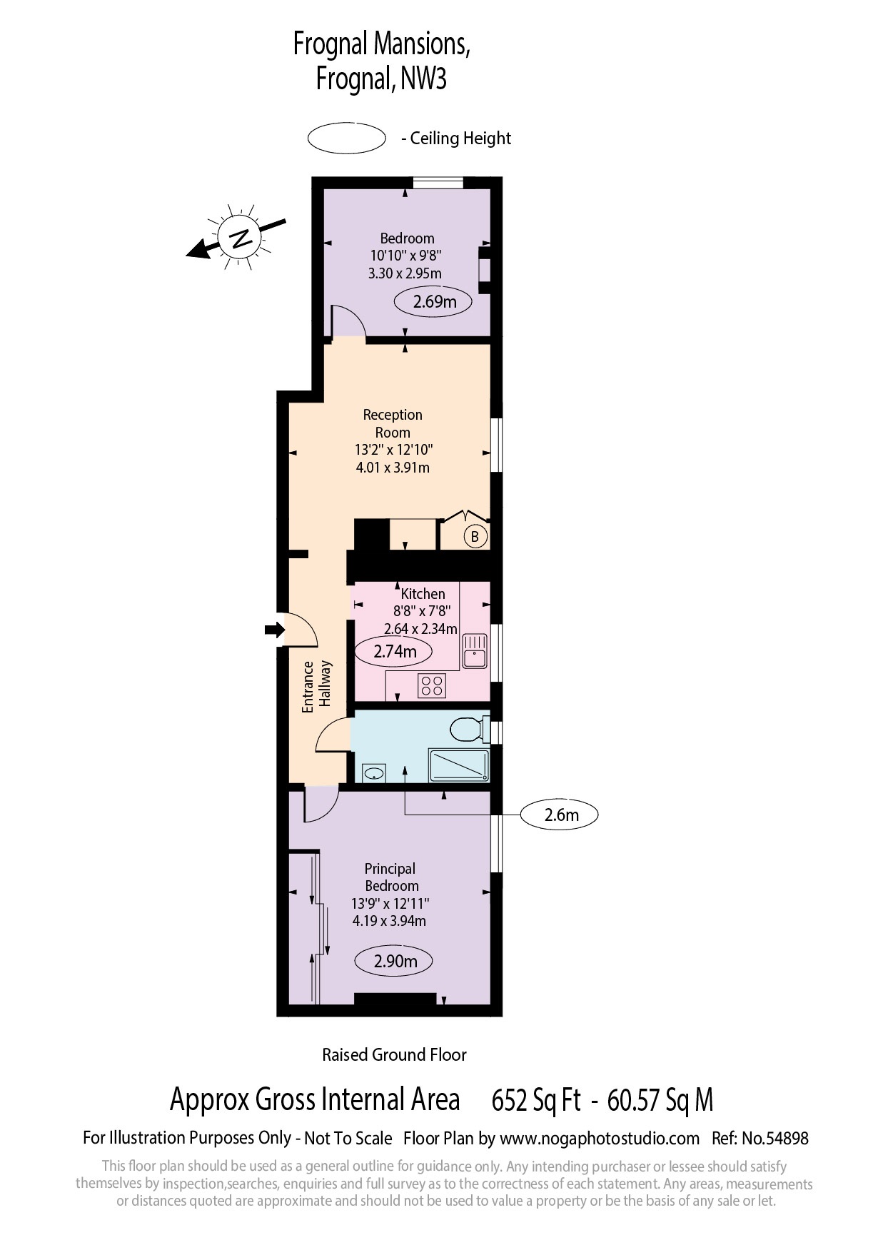 Flat 5B, Frognal Mansions, 97, Frognal, London floorplan