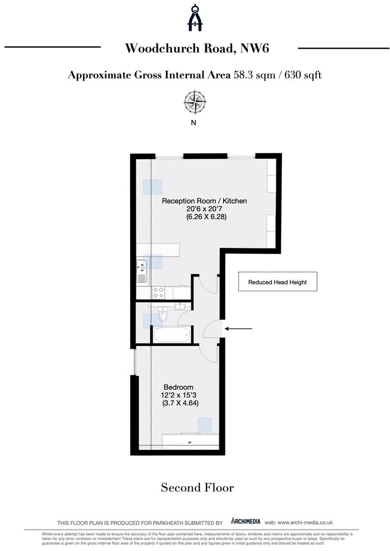 Flat 5, 3, Woodchurch Road, London floorplan