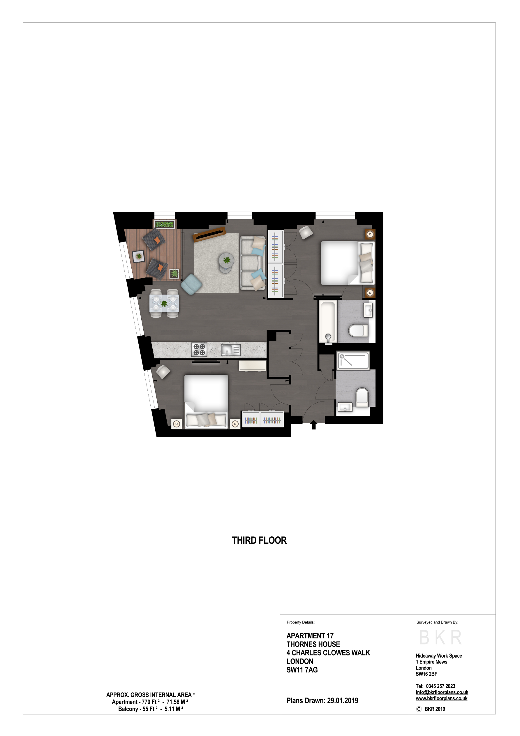 2 Bedrooms Flat to rent in 40-42 Ponton Road, London SW11