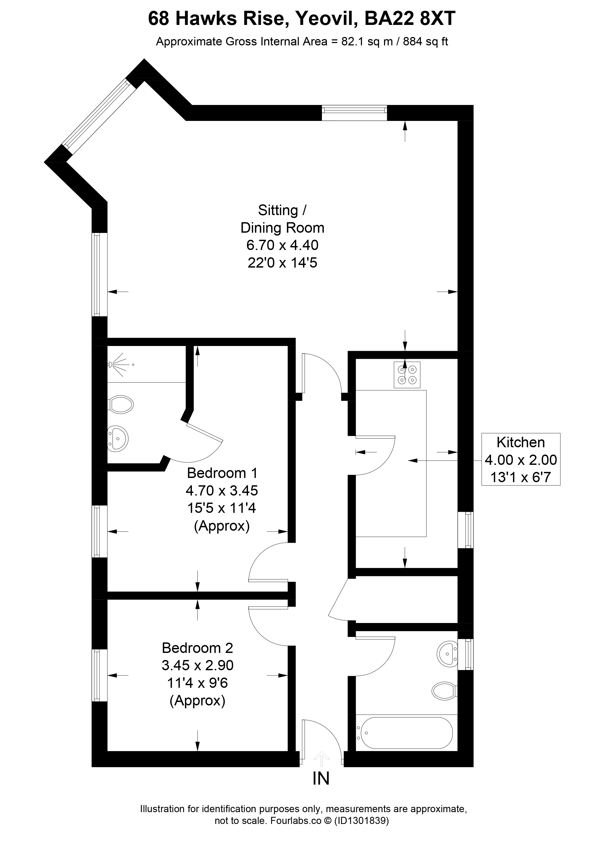 68, Hawks Rise, Somerset floorplan