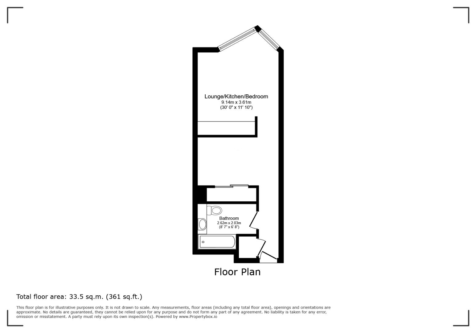 304, Quay One, Leeds floorplan