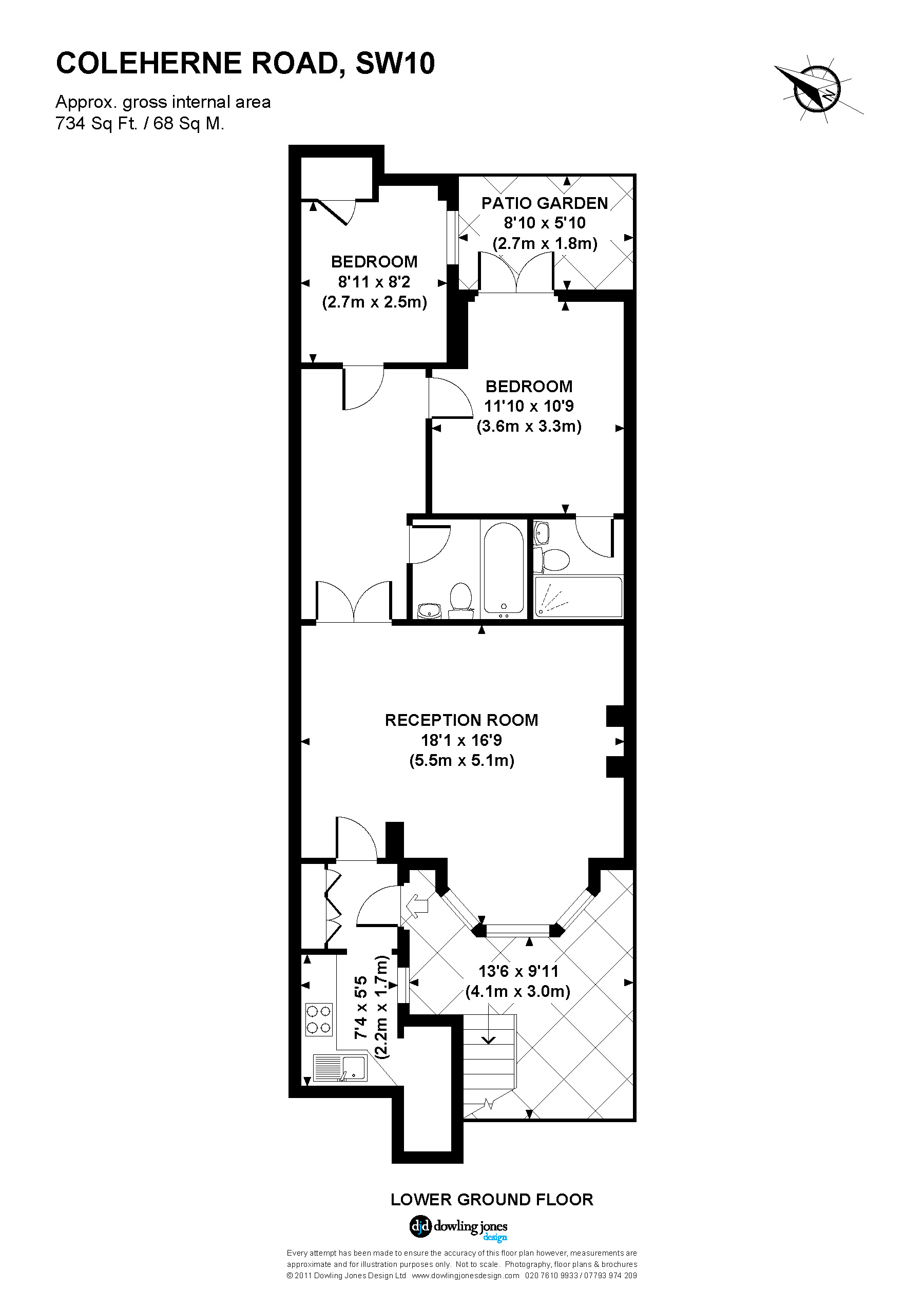 2 Bedrooms Flat to rent in Coleherne Road, London SW10