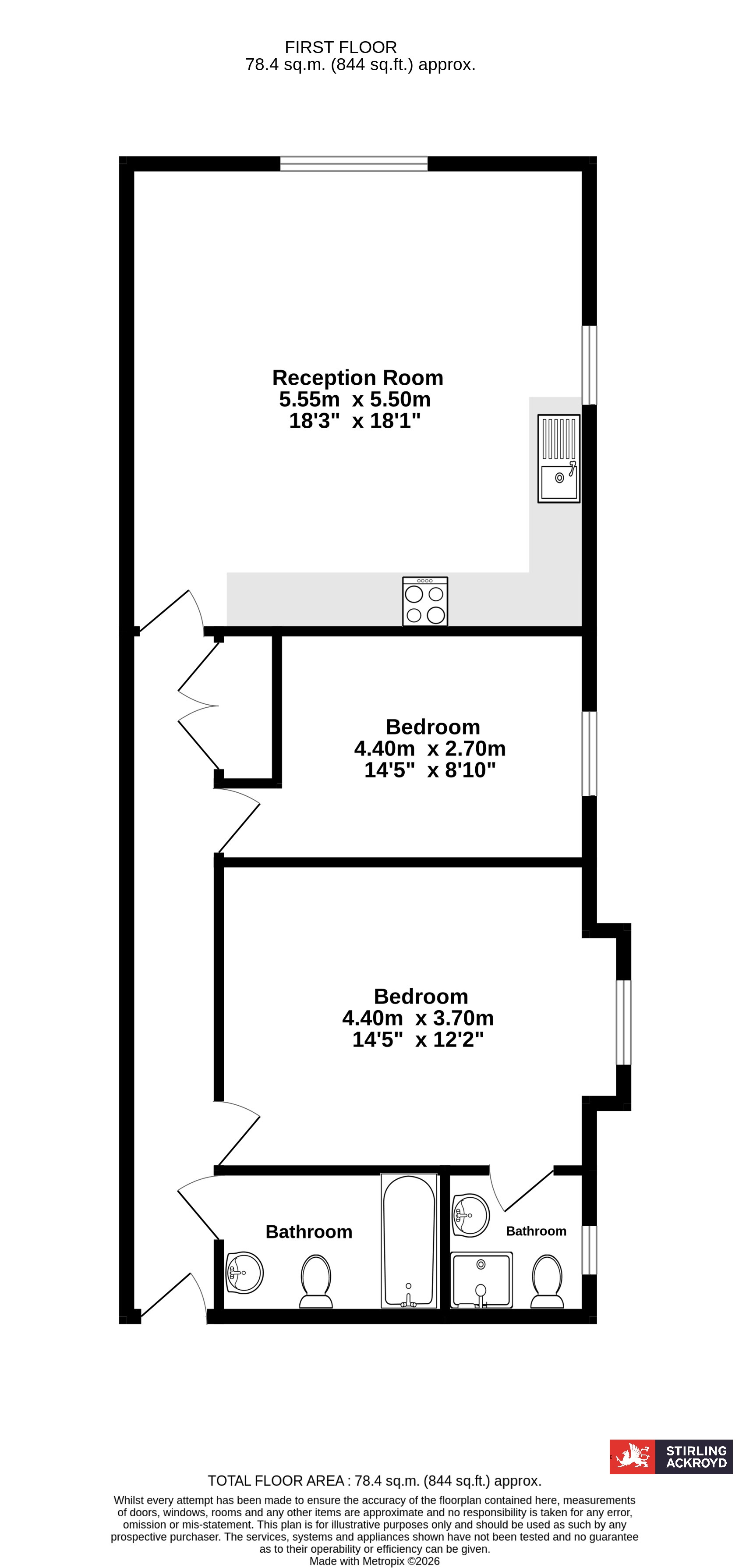 Flat 3, Stratford House, 50, Station Approach, Surrey floorplan