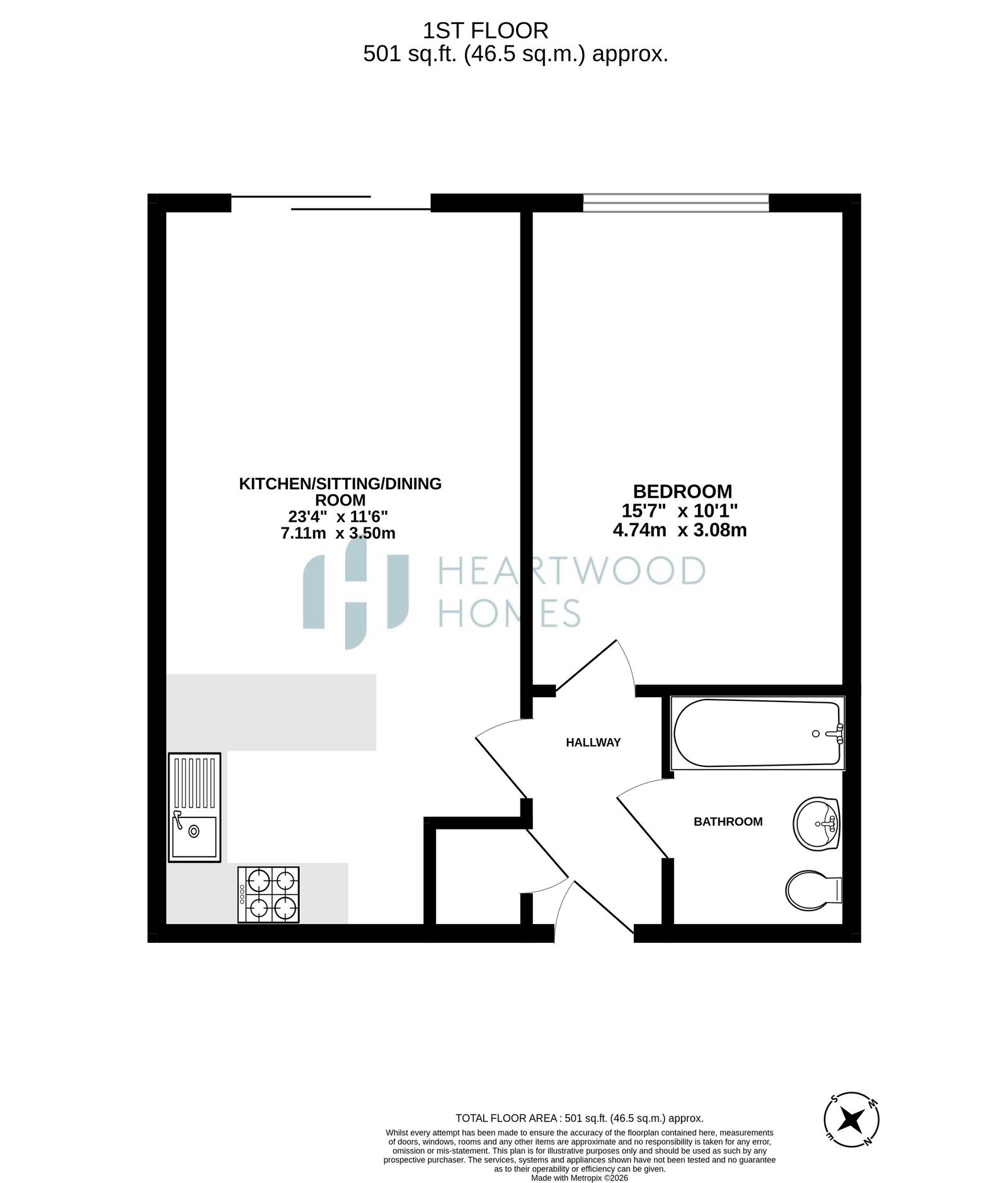 5 Whitley Court, Hatfield Road, St. Albans floorplan