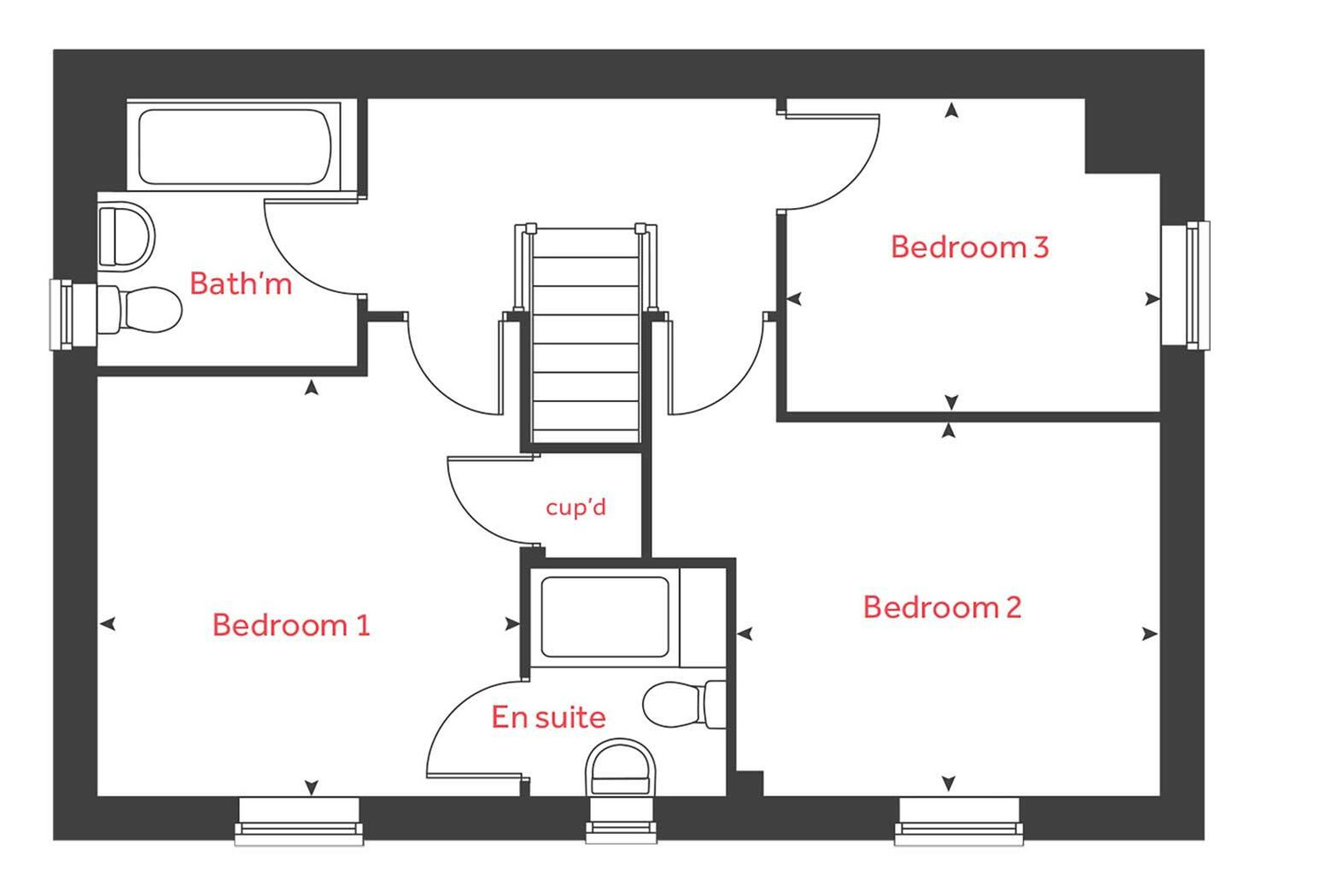 "The Beckett" at Harrington Lane, Pinhoe, Exeter EX4, 3 bedroom semi