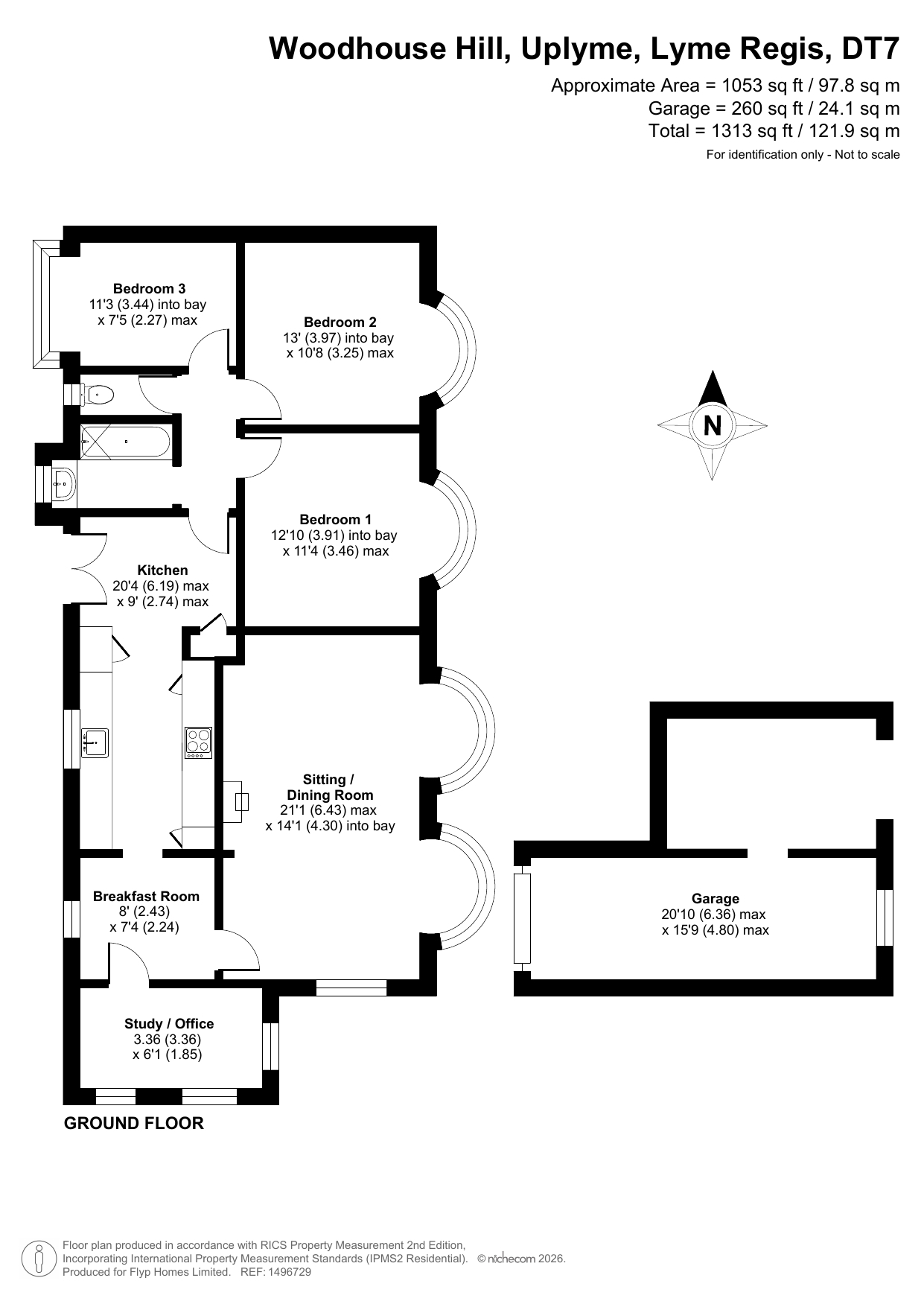 Pipers Meadow, Woodhouse Hill, Lyme Regis floorplan