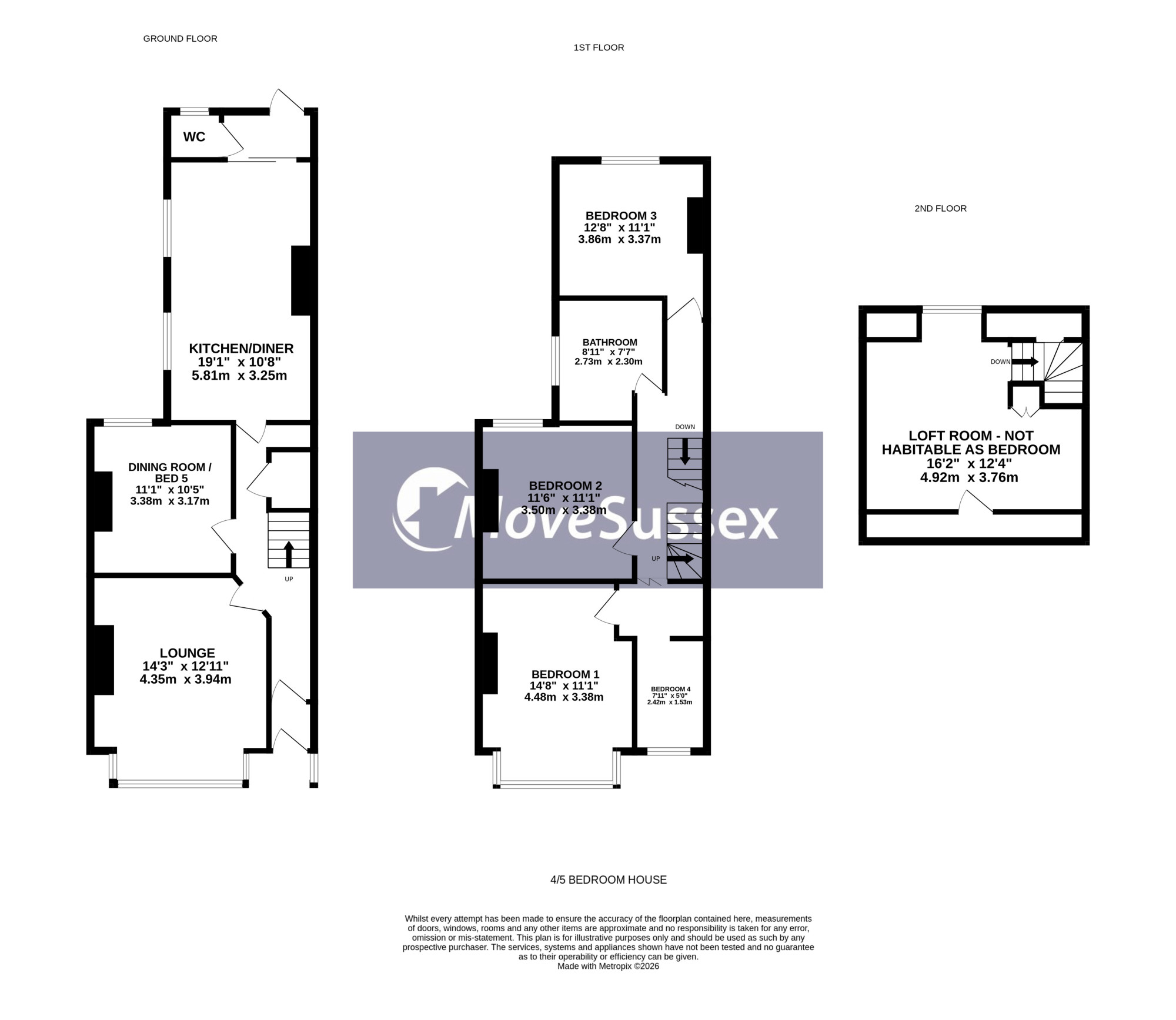 5, Belmore Road, Eastbourne floorplan