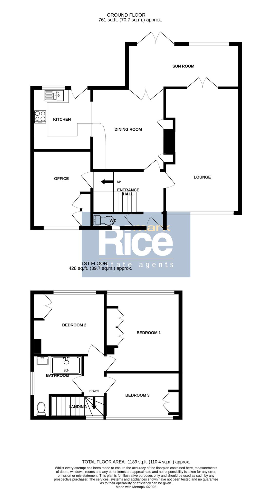 62, Meadowfield, Sleaford floorplan
