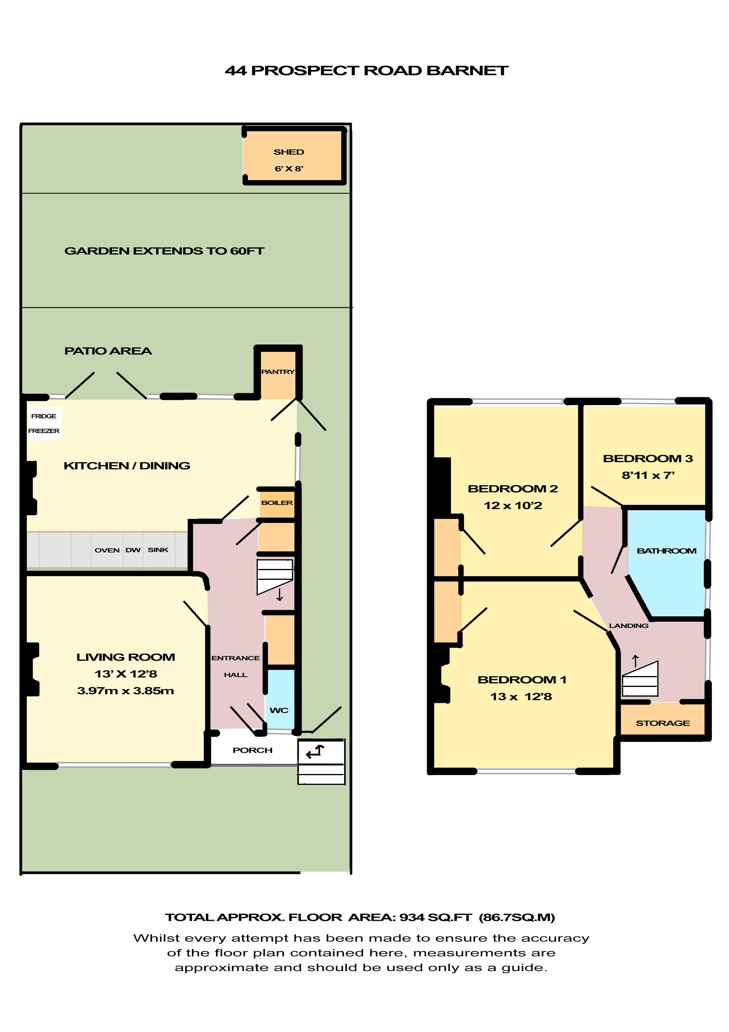 44, Prospect Road, Barnet floorplan