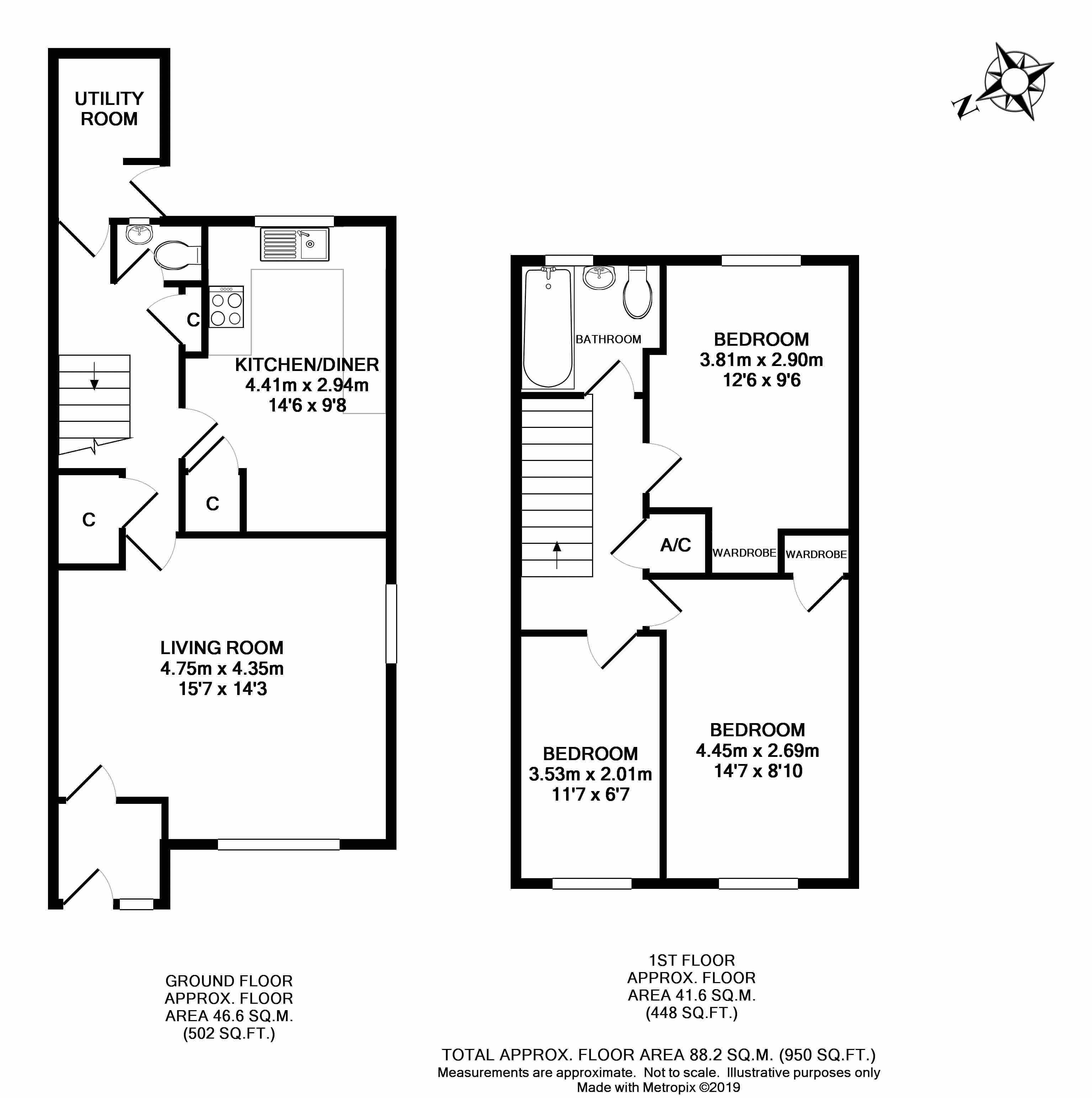 3 Bedrooms Terraced house for sale in Hazel Close, Quidhampton, Salisbury SP2