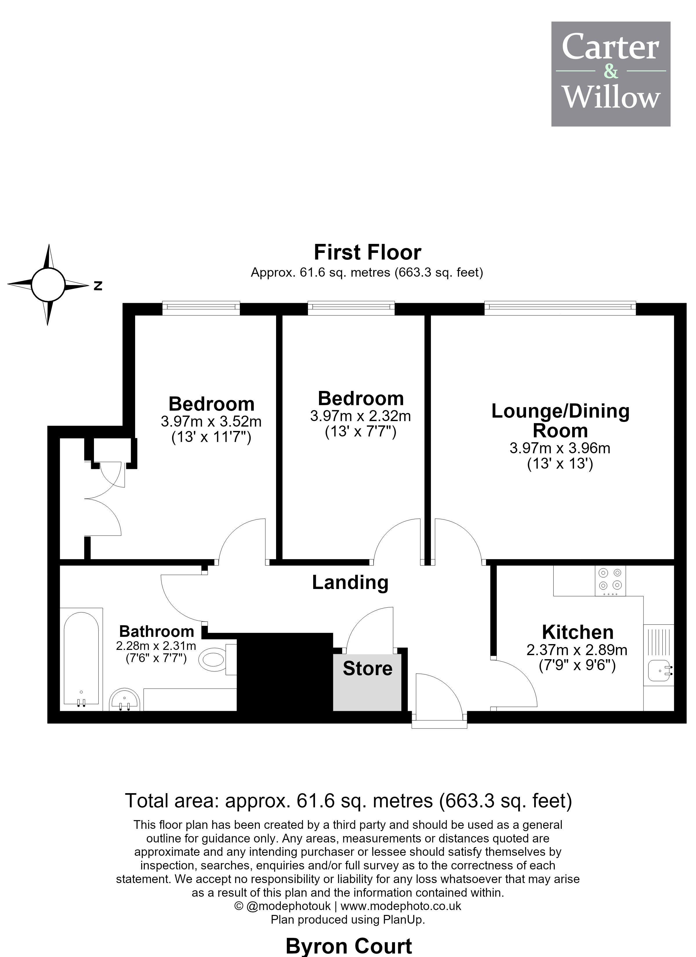 4 , Byron Court, 25-31, South Street , Romford floorplan