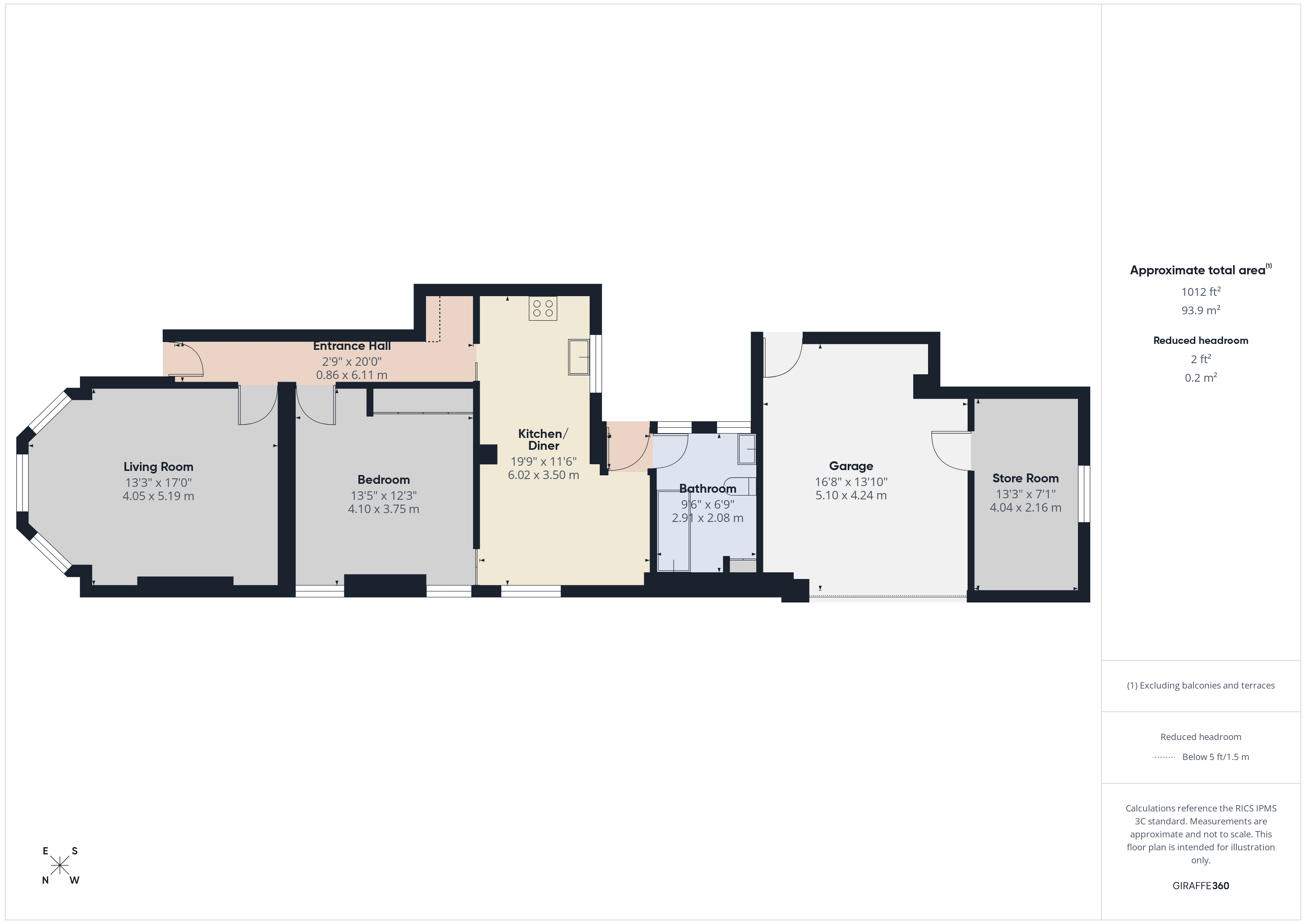 Flat 1, 1, Burn View, Cornwall floorplan