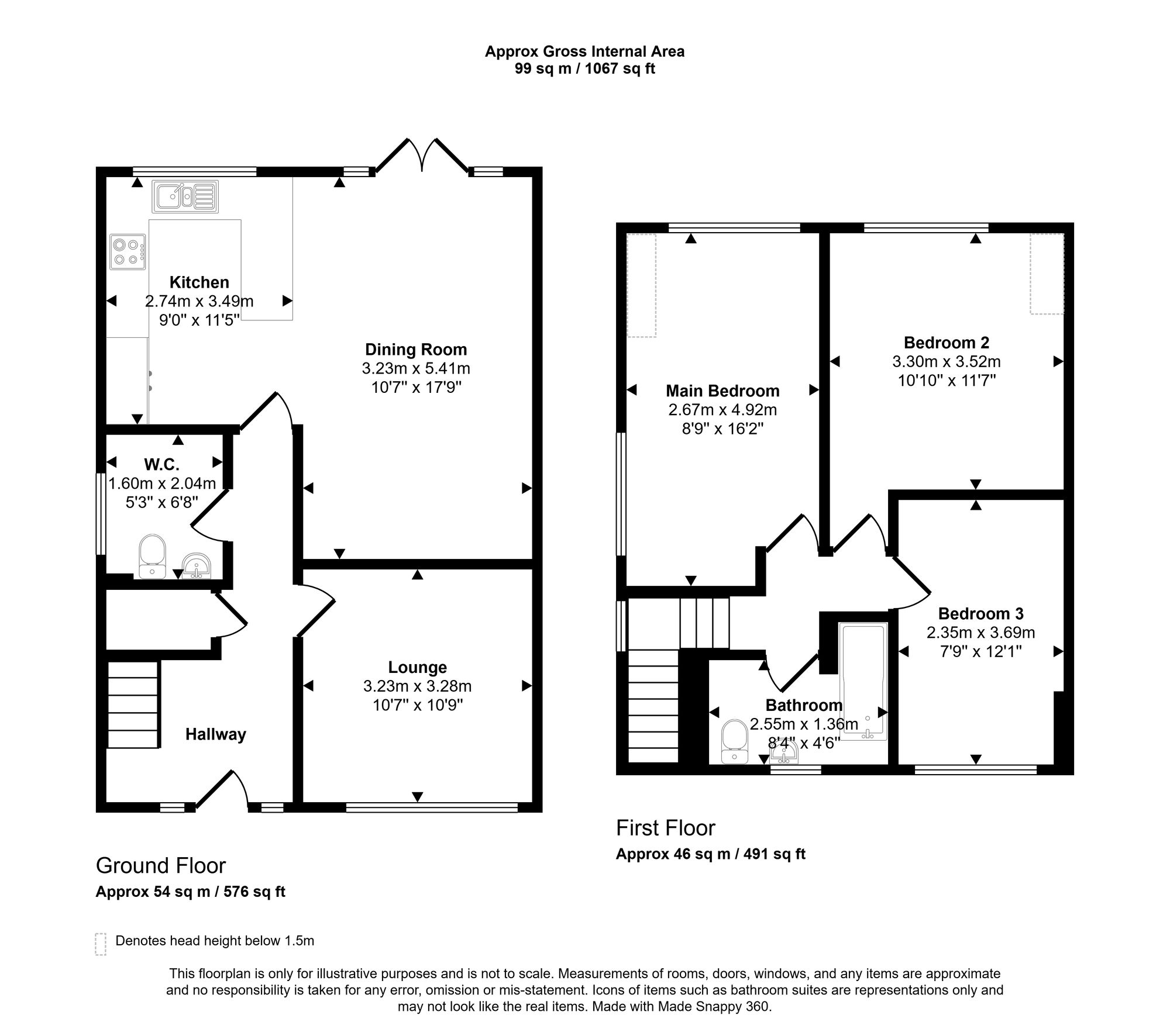 6 Airton Place, Wigan floorplan