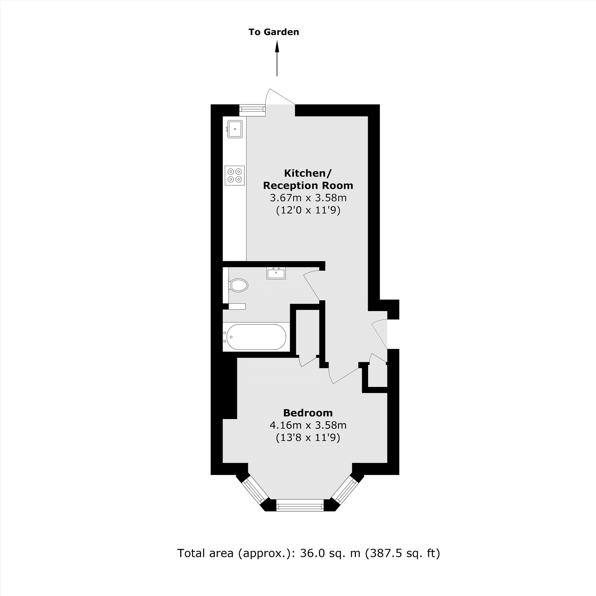 Flat A, 13, Hillfield Road, London floorplan