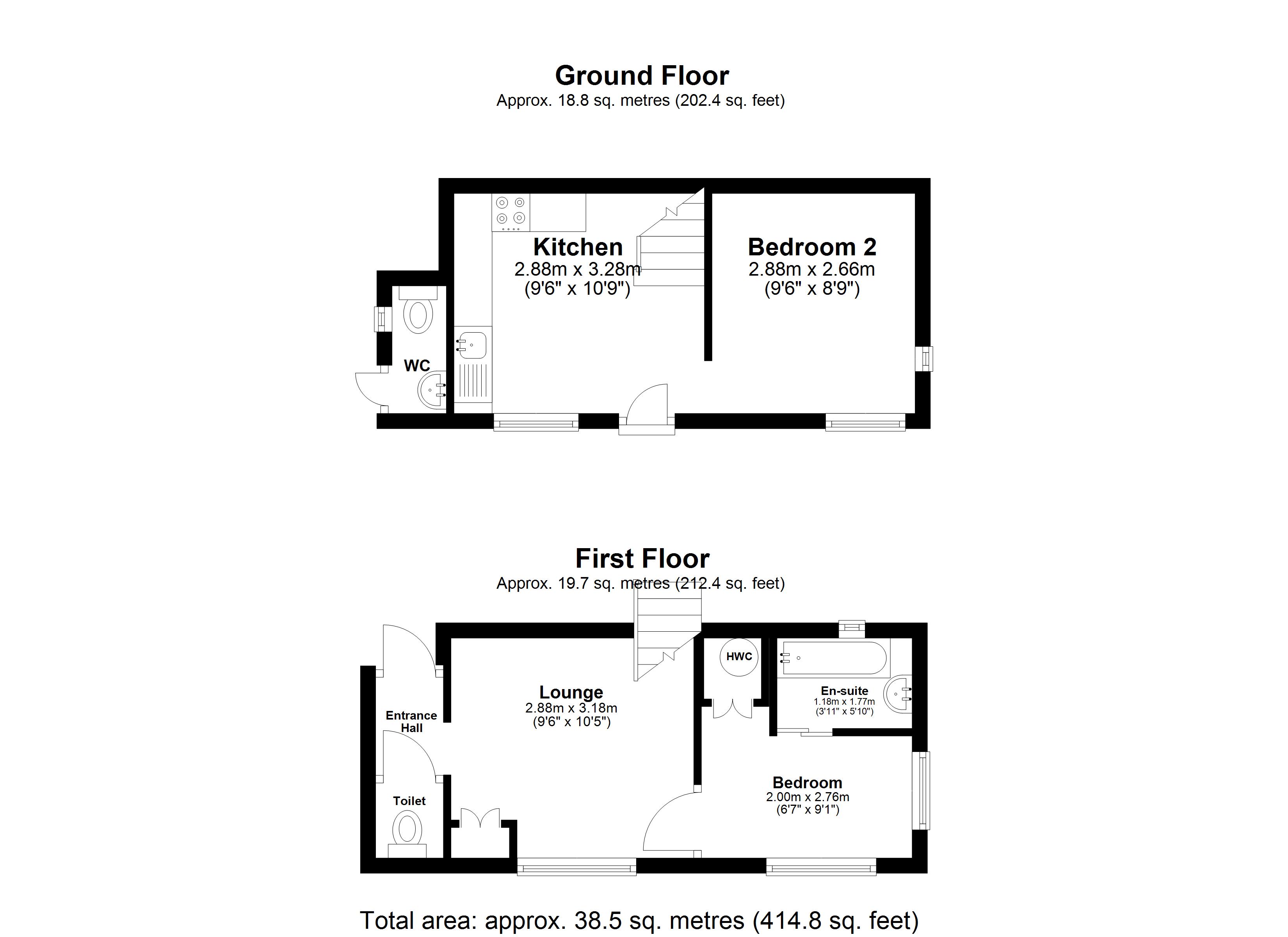 Sunnydale, Polzeath floorplan