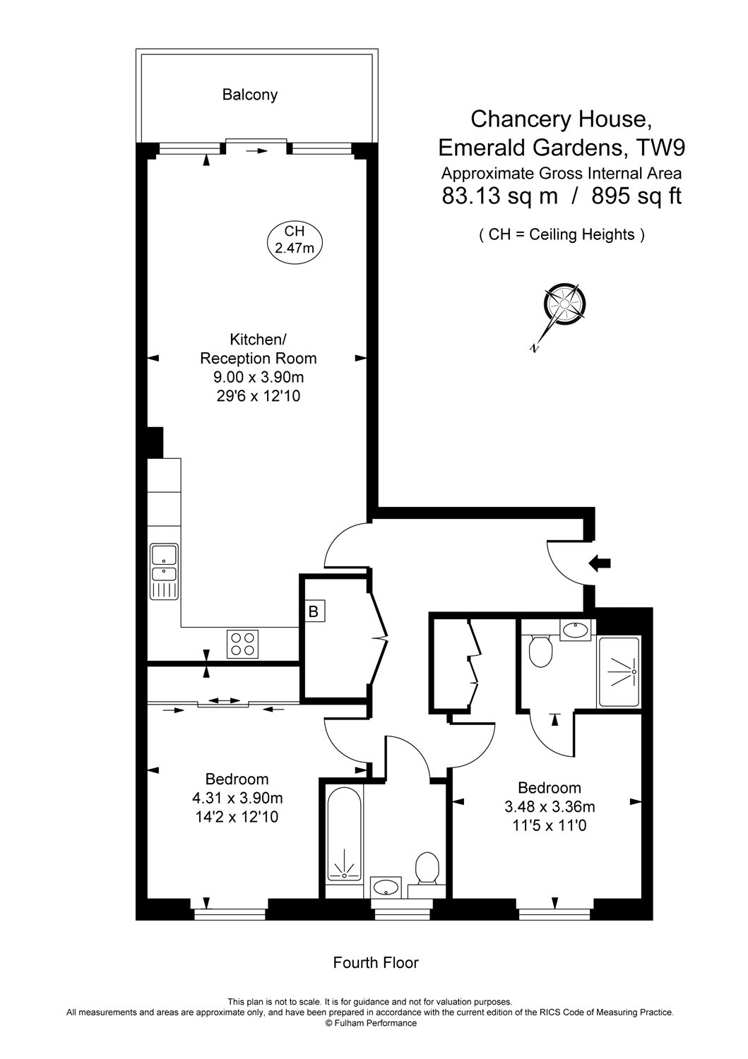 2 Bedrooms Flat to rent in Chancery House, Levett Square TW9