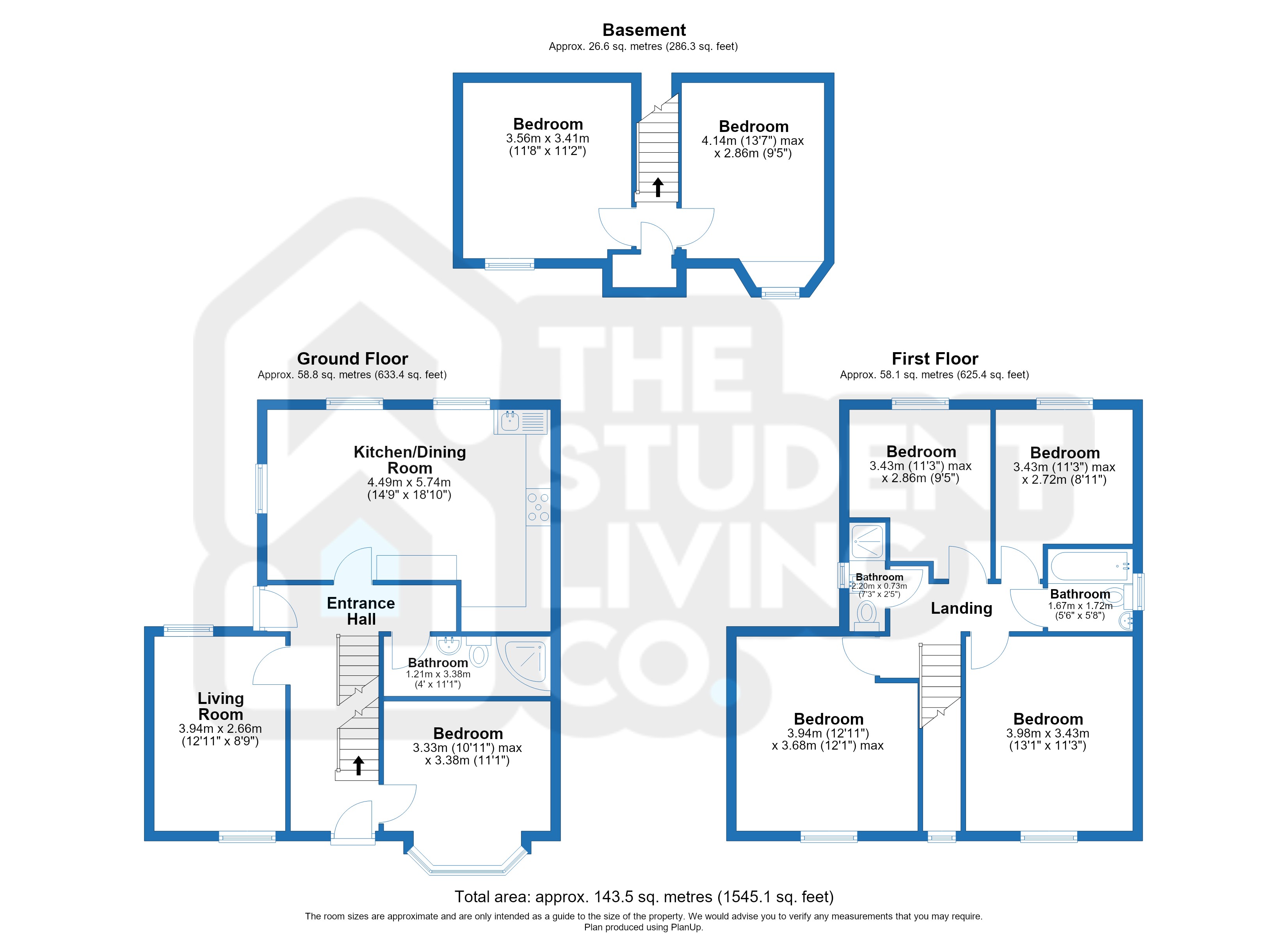 63, Cottesmore Road, Nottingham floorplan