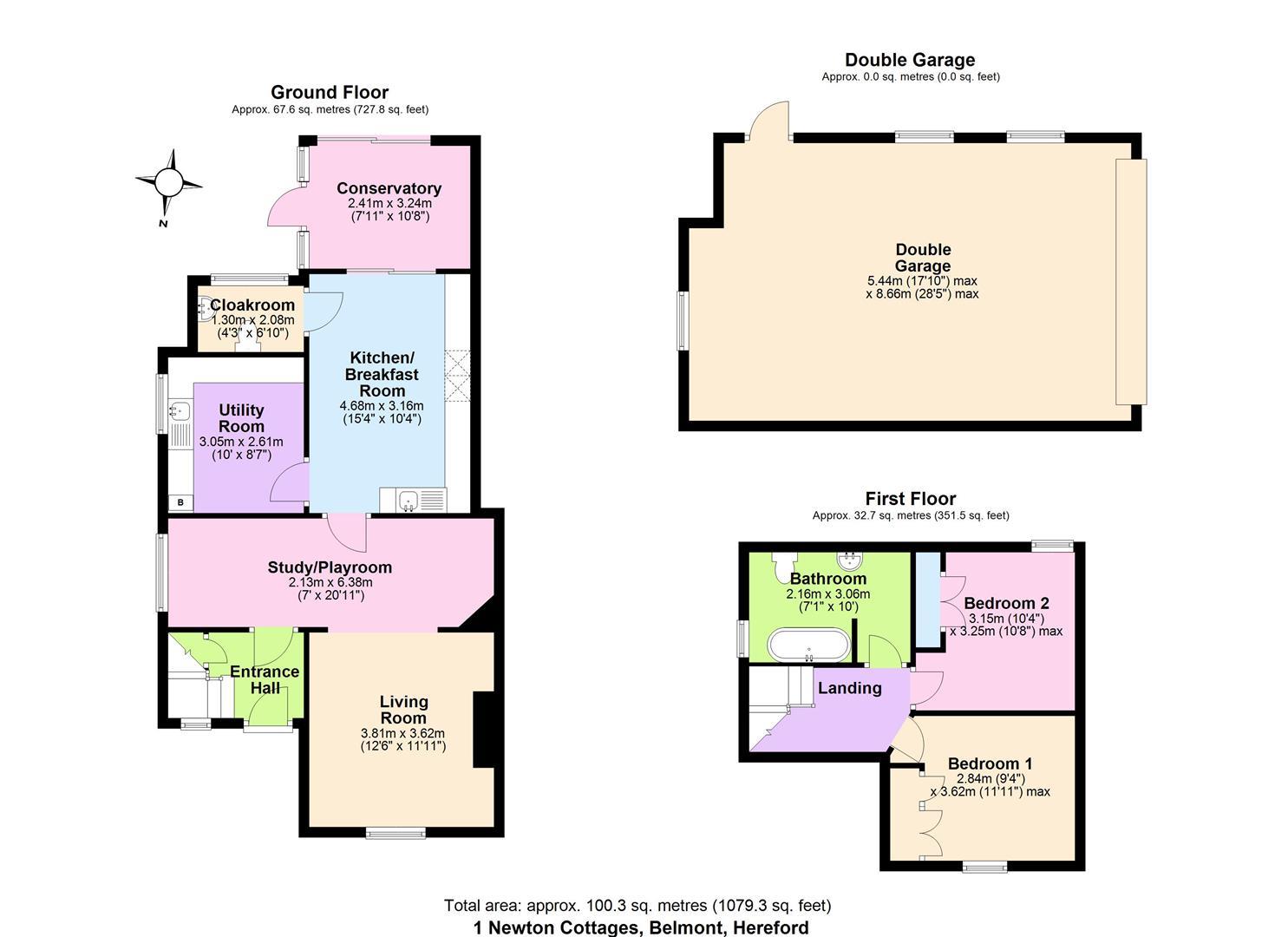 1, Newtown Cottages, Hereford floorplan