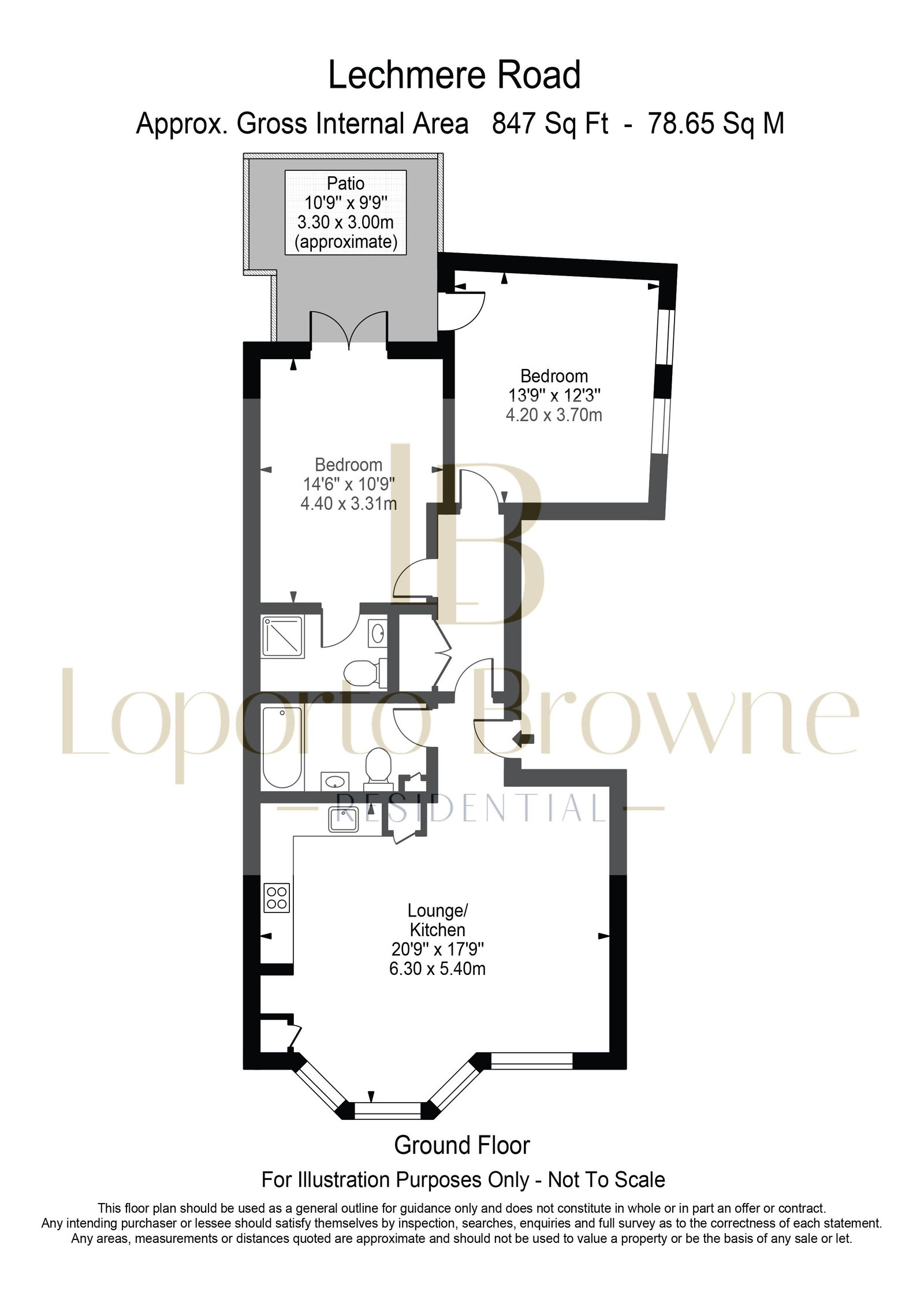 1,Flat 1, Lechmere Road, London floorplan
