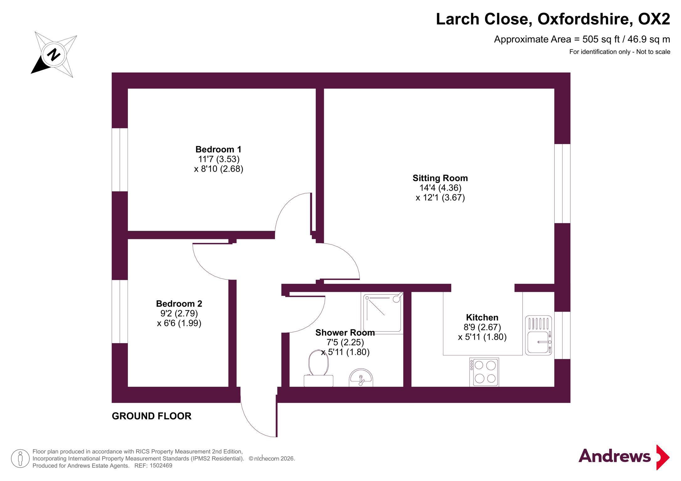 16, Larch Close, Oxfordshire floorplan