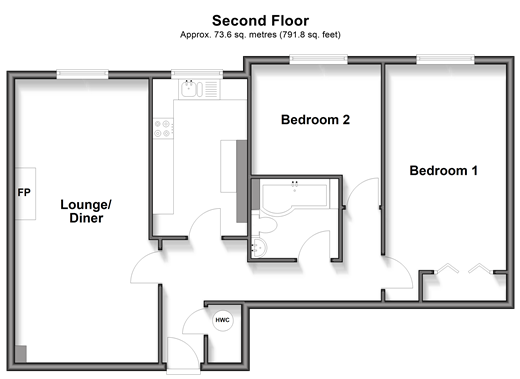 Waldershare, Dover floorplan