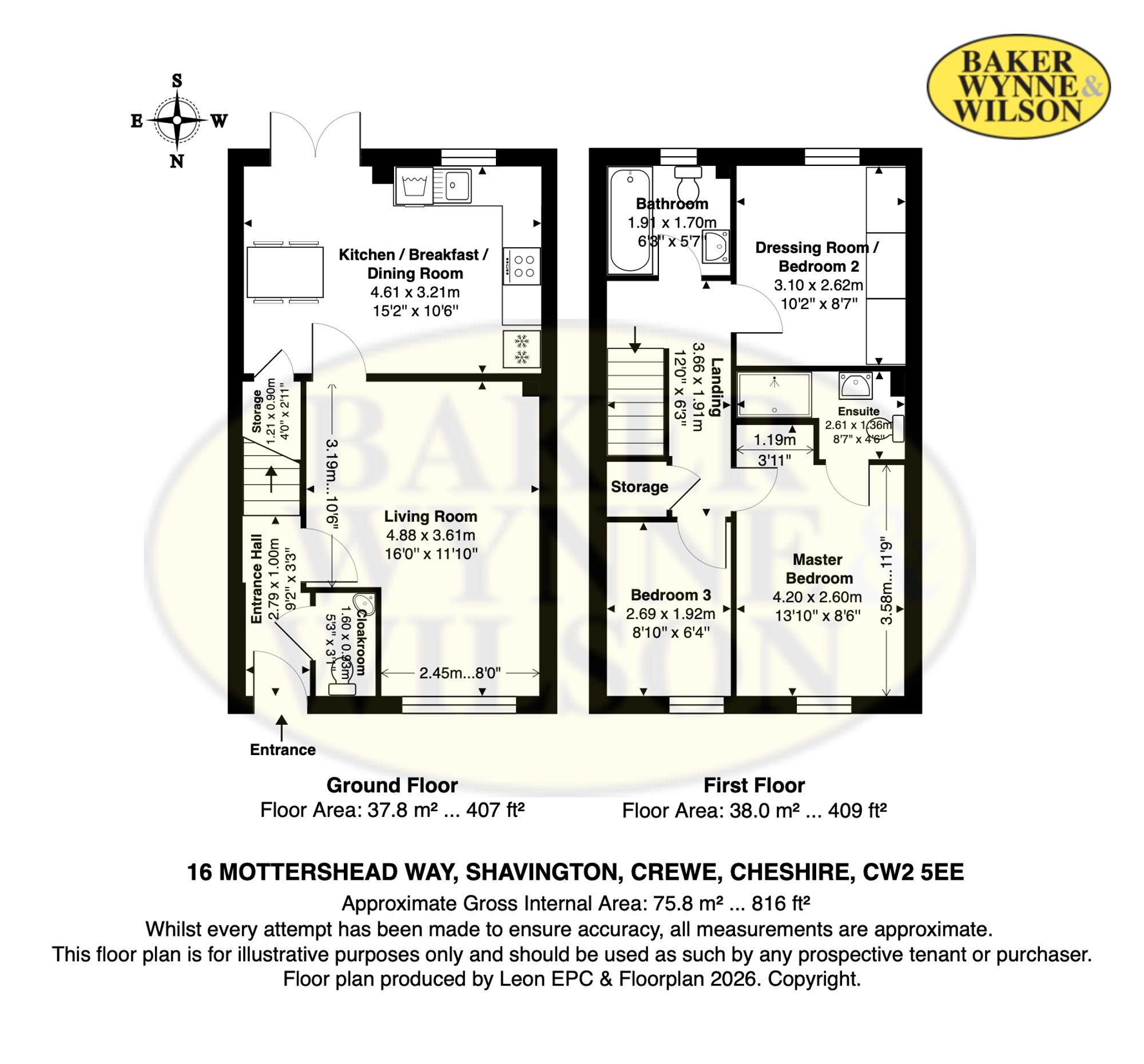 16 Mottershead Way, Crewe floorplan