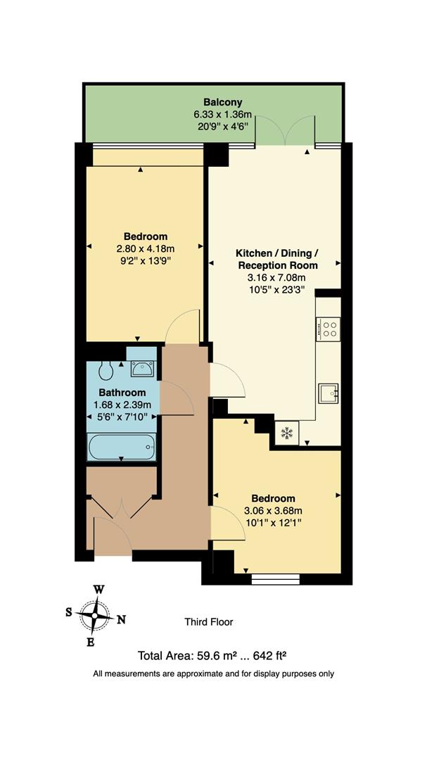 Flat 47, The Textile Building 31A, Chatham Place, London floorplan