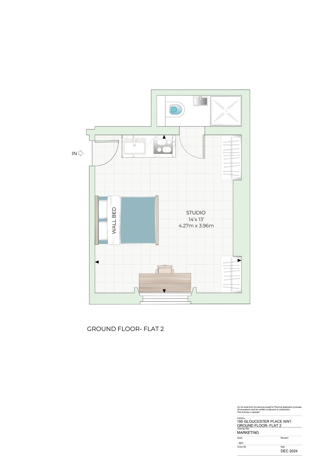 2, 195, Gloucester Place, London floorplan