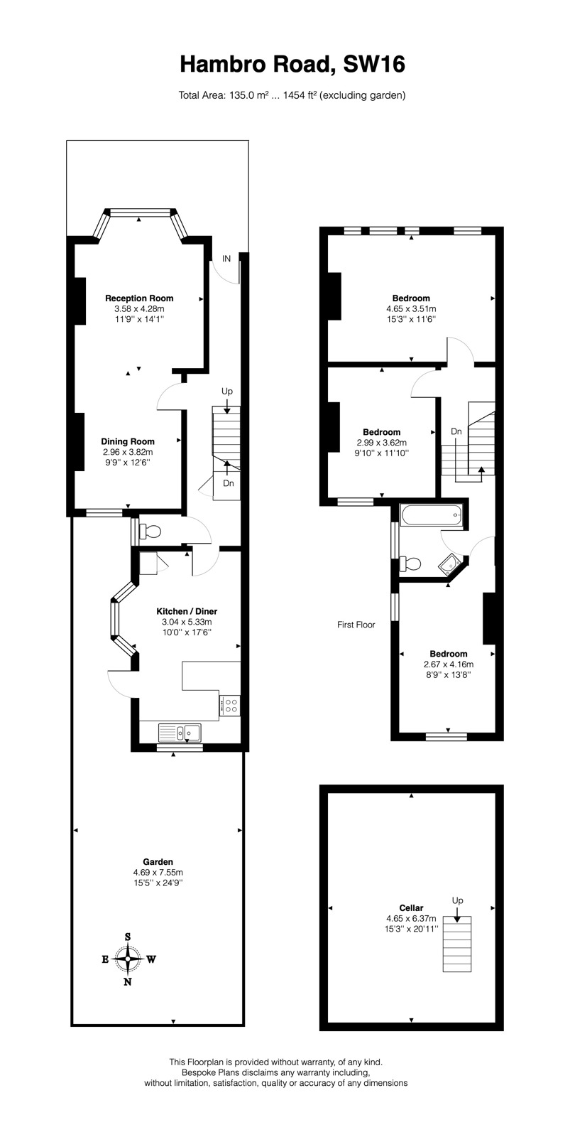 127, Hambro Road, London floorplan