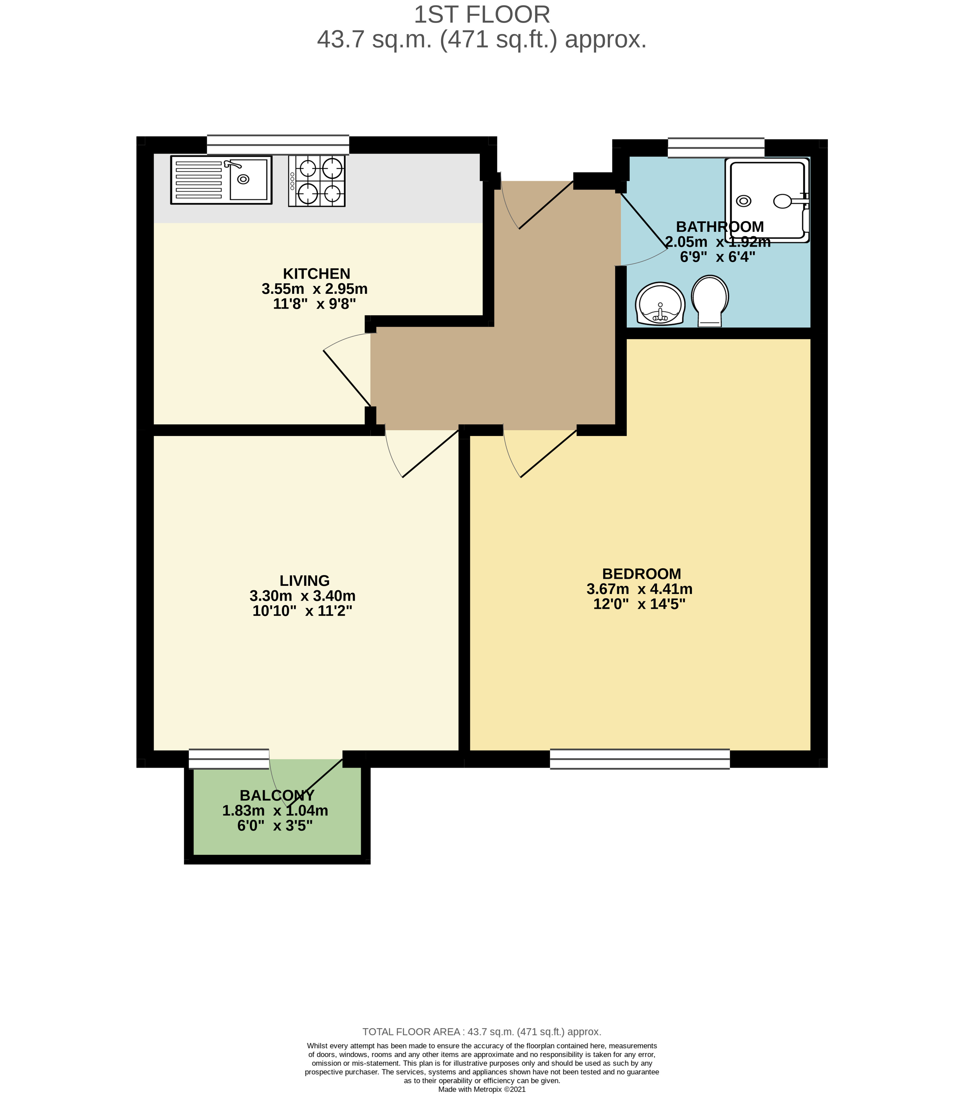24, Buxton Court, Hackney floorplan