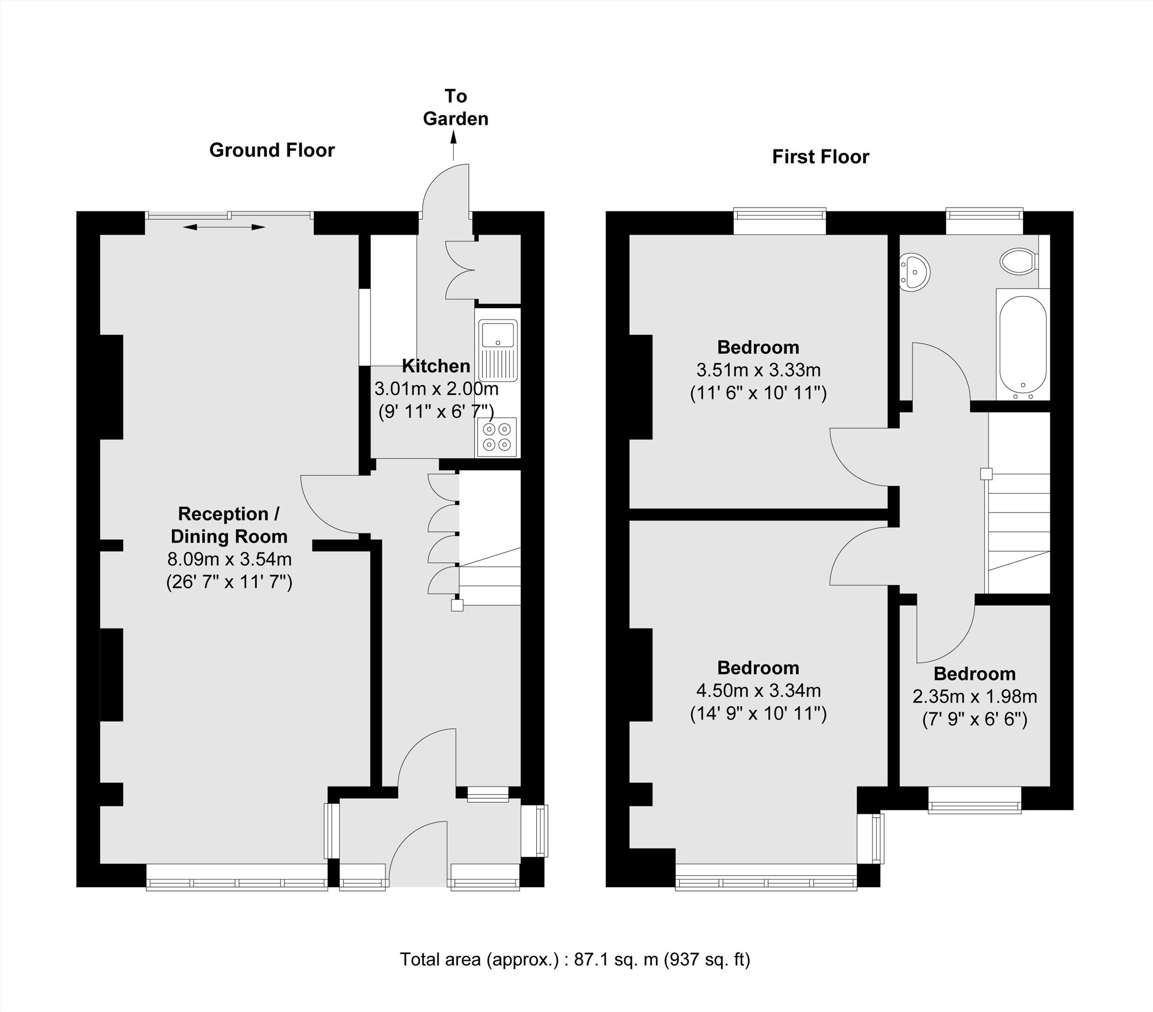 121, Sherwood Avenue, London floorplan