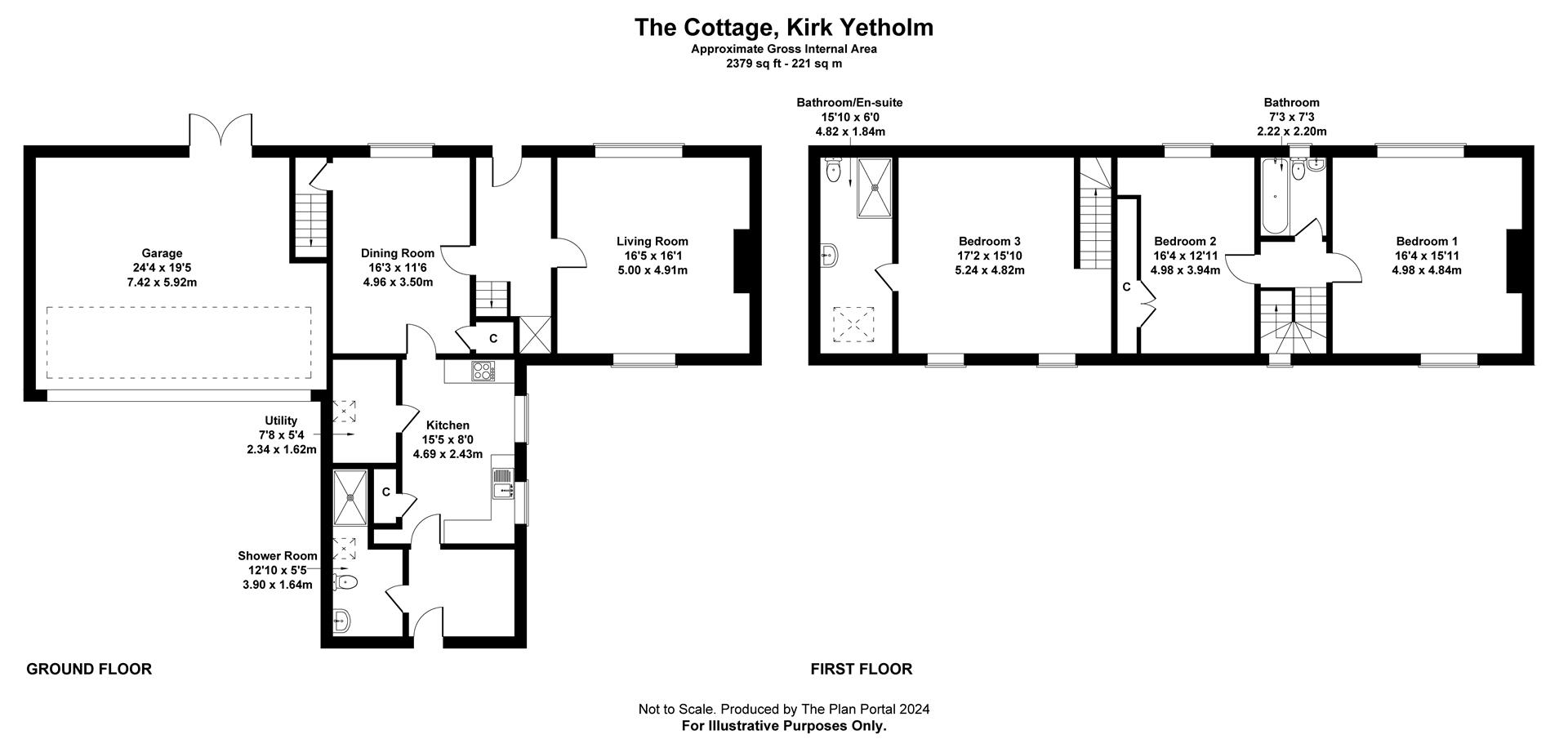 The Cottage, Main Street, Kirk Yetholm TD5, 3 bedroom terraced house