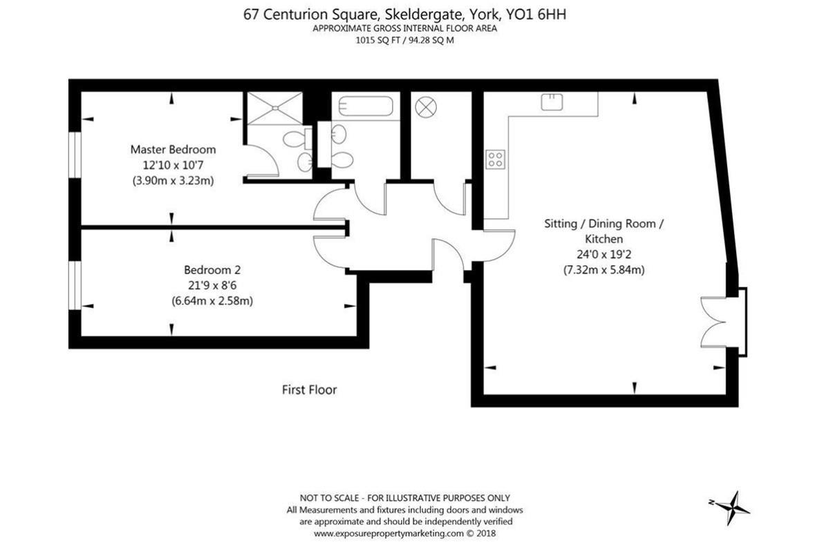 67 Centurion Square, Skeldergate, York floorplan