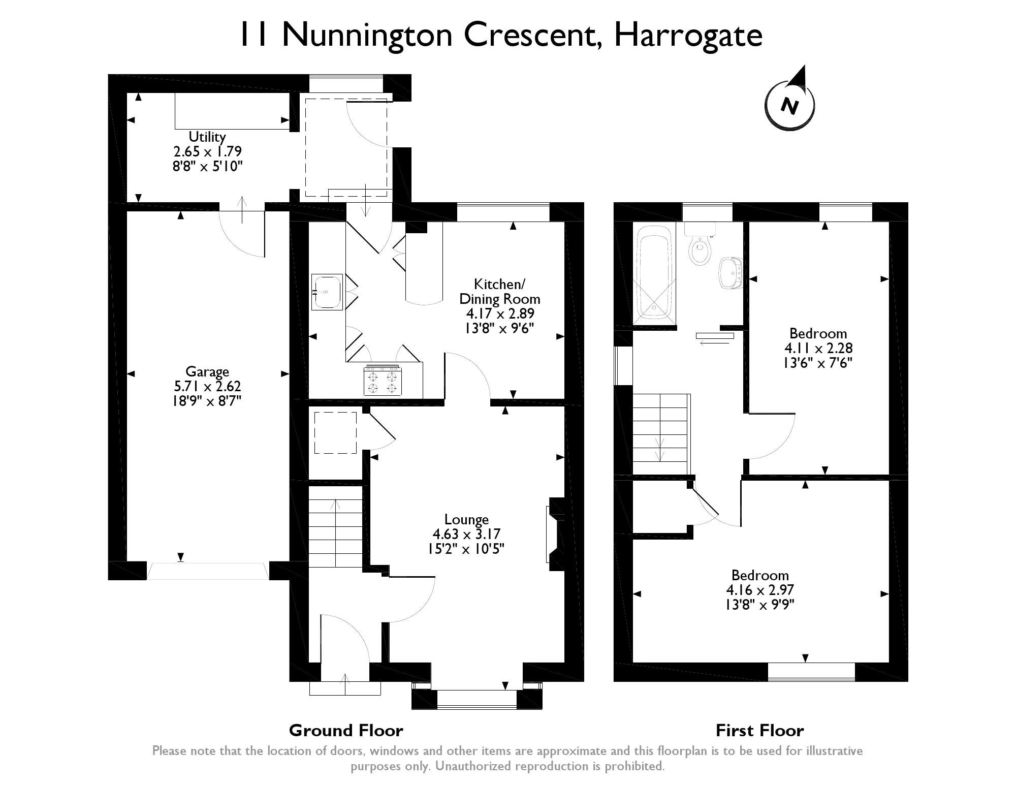 2 Bedrooms Semi-detached house for sale in Nunnington Crescent, Harrogate HG3