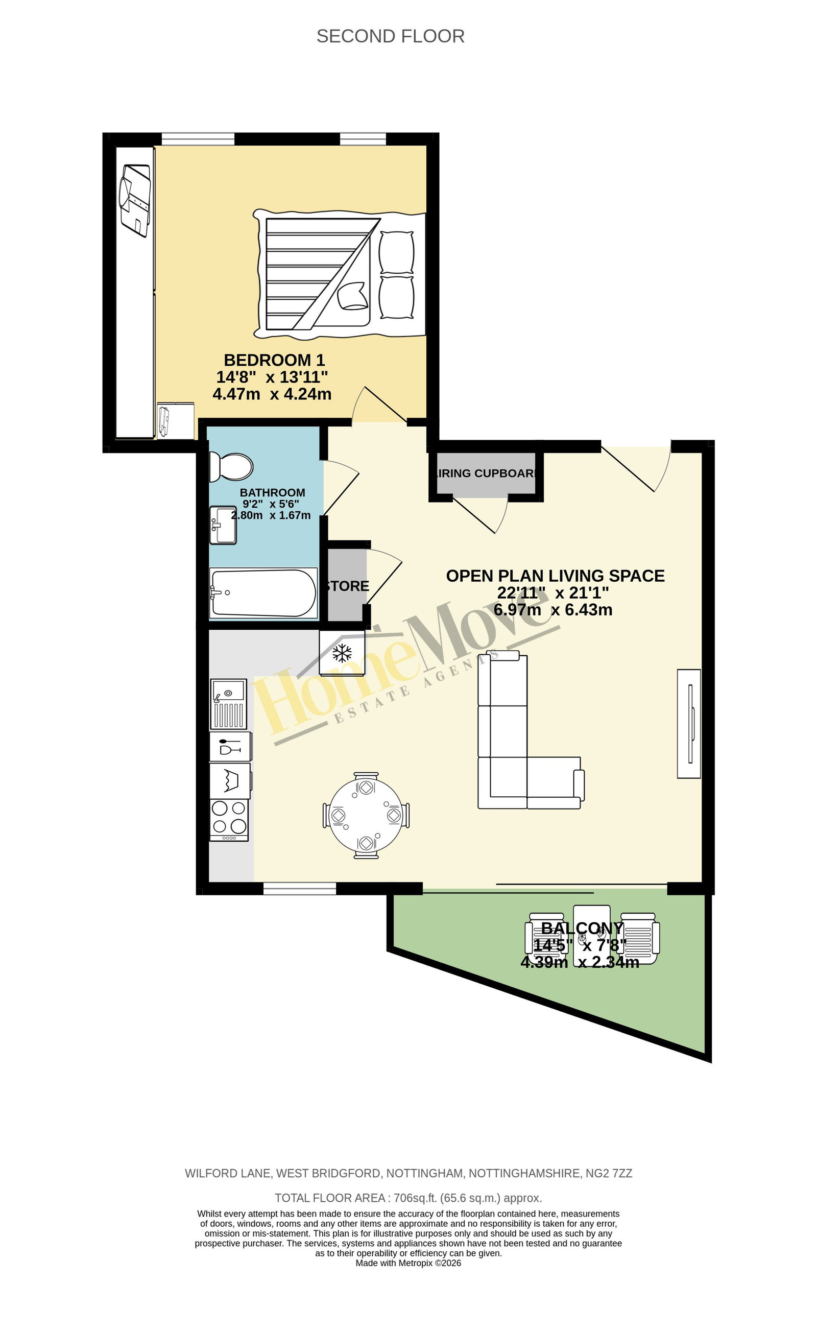 Flat 29, 32 Wilford Lane, Nottingham floorplan