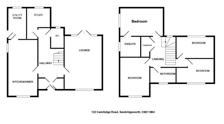 132 Cambridge Road, Sawbridgeworth floorplan