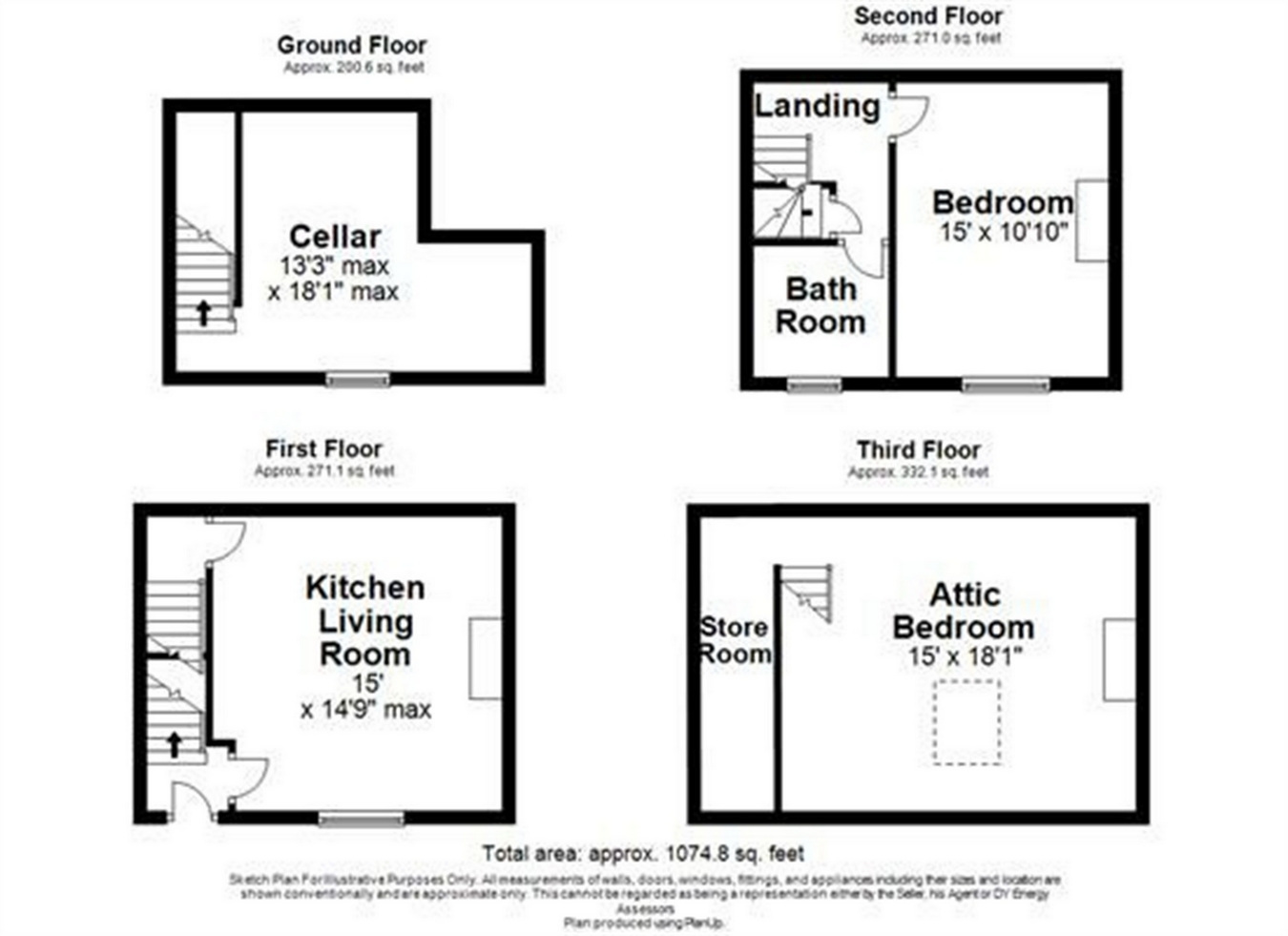 2 Bedrooms Terraced house to rent in King Street, Lindley, Huddersfield HD3