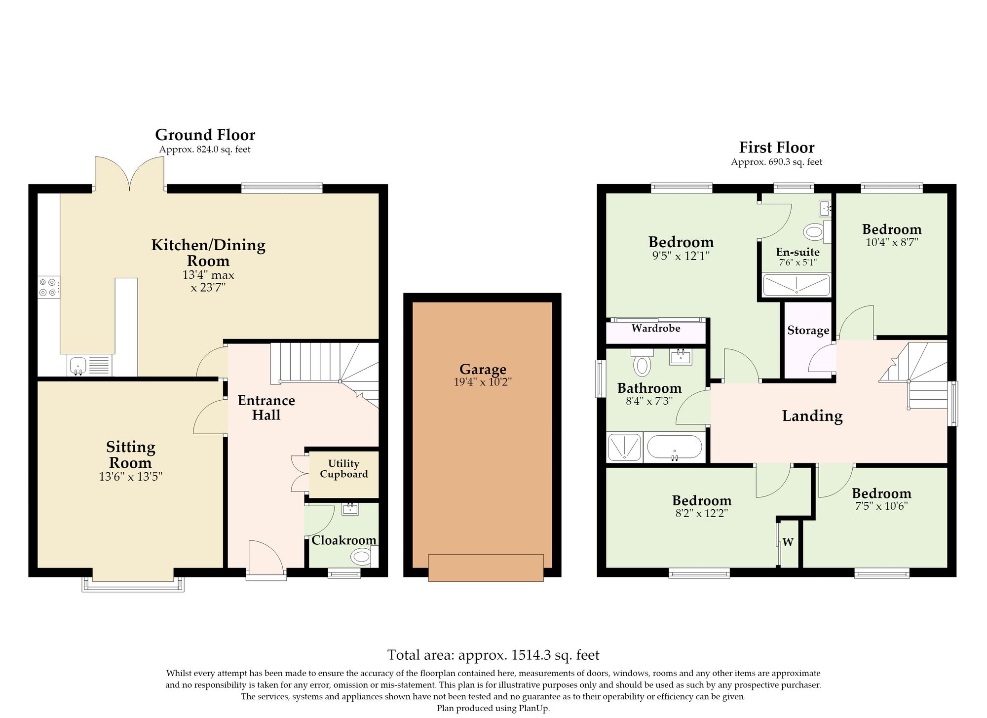 12 Robinson Close, Stowmarket floorplan