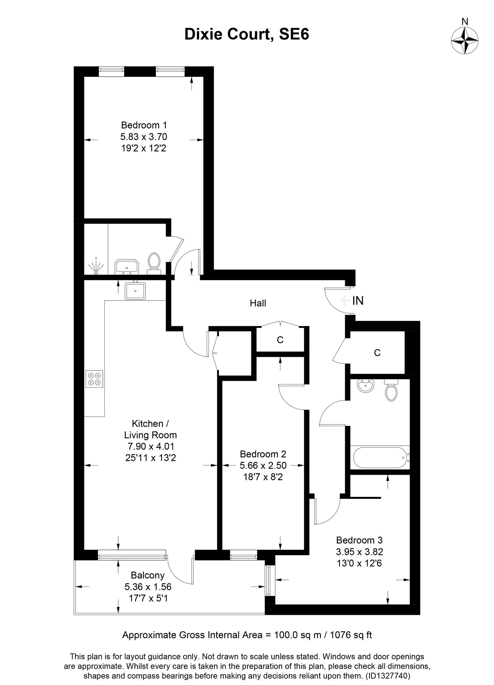 Dixie Court,36, Adenmore Road, London floorplan