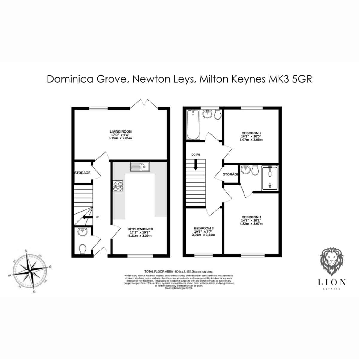 6, Dominica Grove, Milton Keynes floorplan