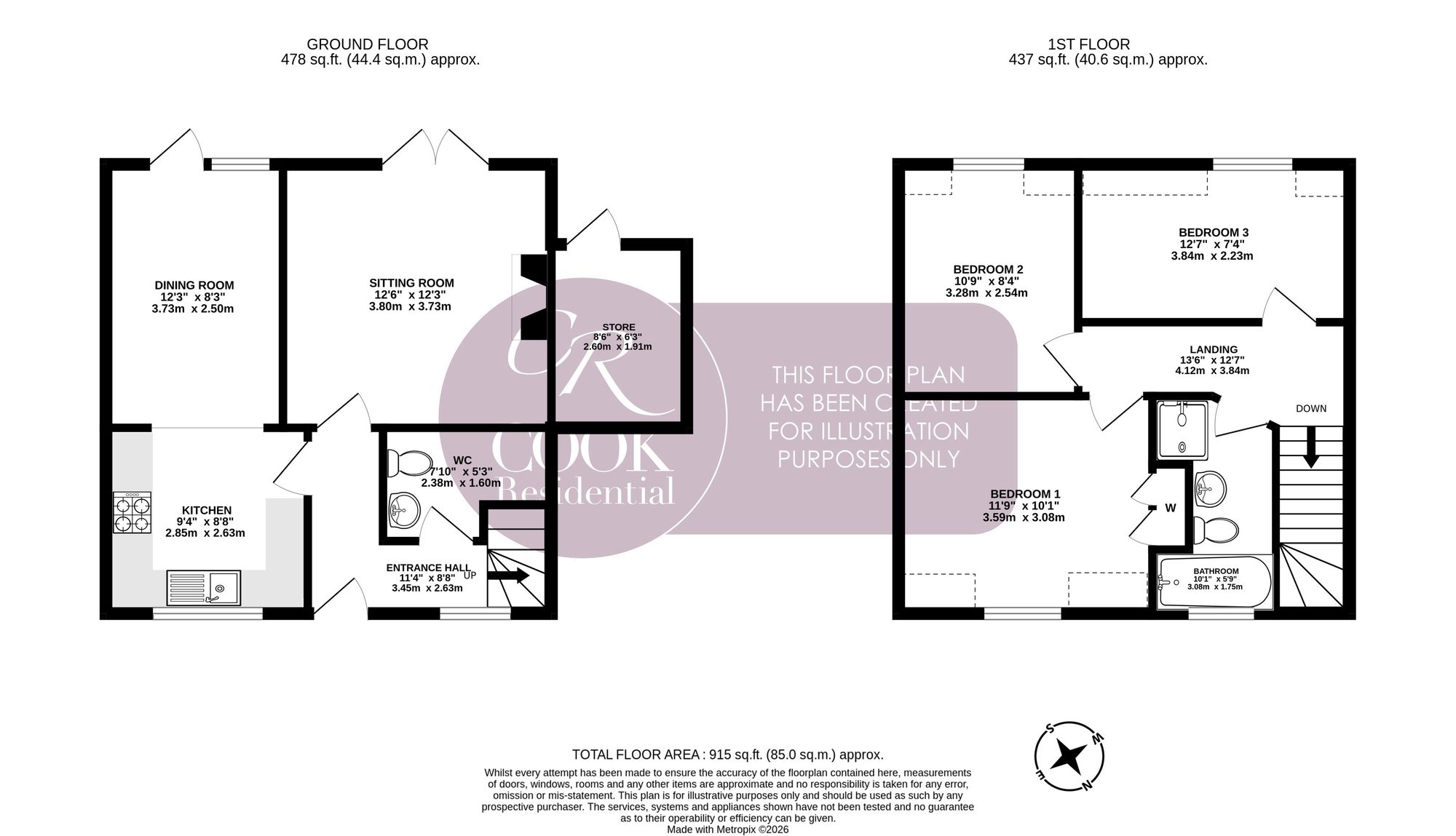 22 Brassington Gardens, Cheltenham floorplan